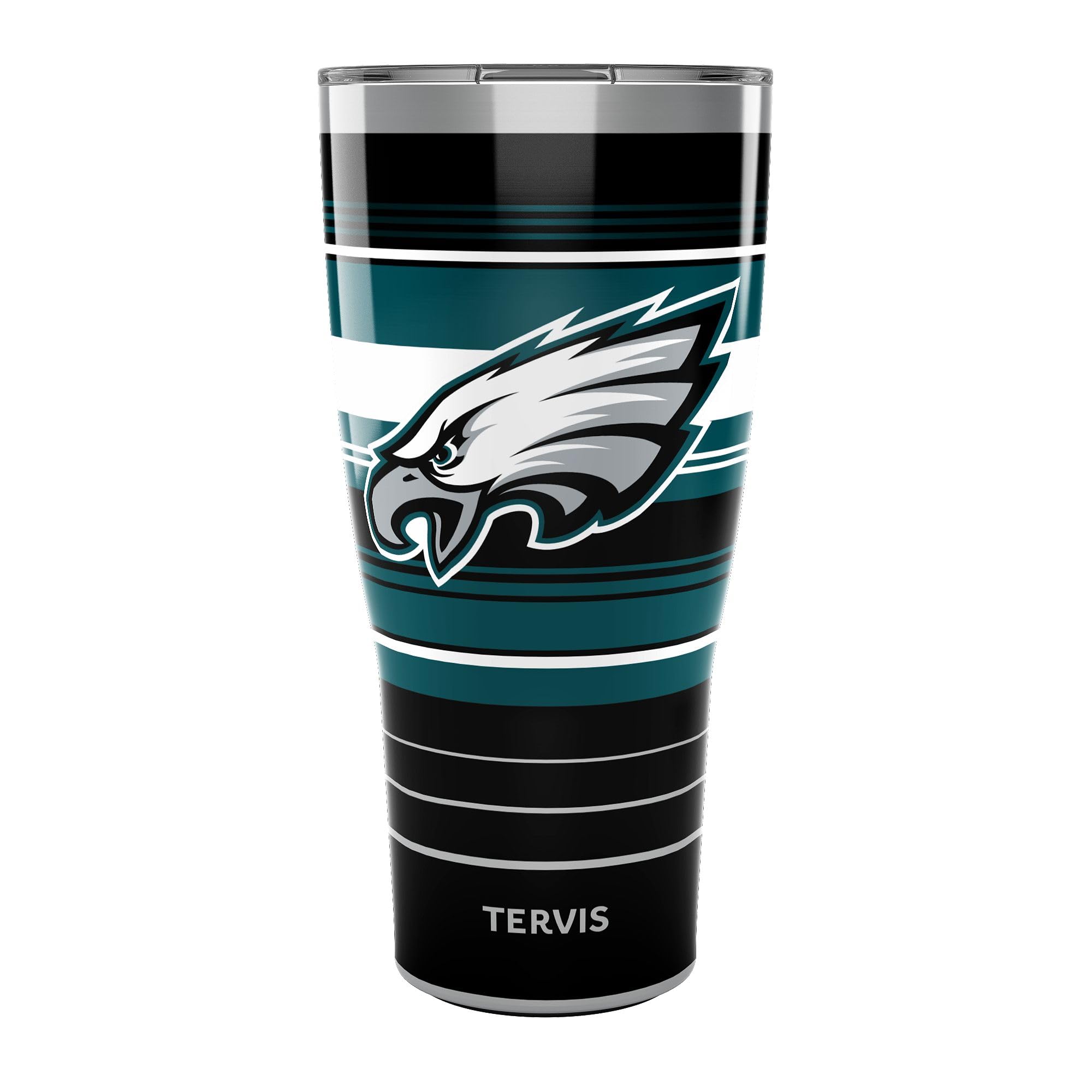 Tervis Traveler NFL Philadelphia Eagles - Hype Stripes Triple Insulated Insulated Tumbler Travel Cup Keeps Drinks Cold & Hot, 30