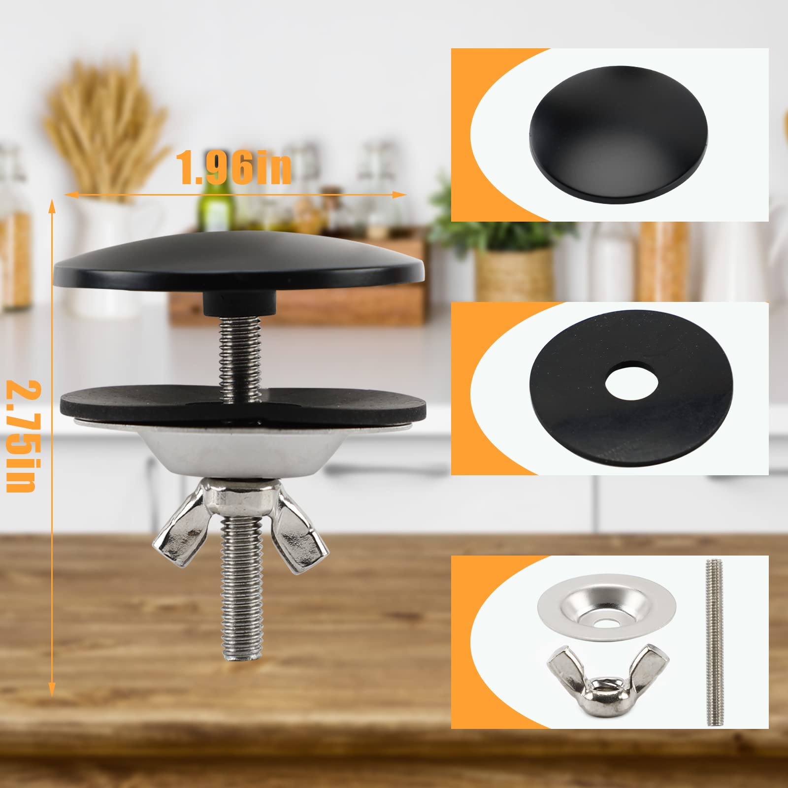 2 Pieces Kitchen Sink Hole Cover, Stainless Steel Faucet Hole Cover, Sink Accessories Washbasin Hole Sealing Plug For Leakage Pr
