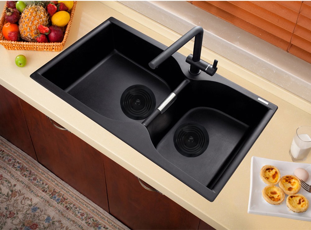 V-Top Tub Stopper 2 Pack, 6 Inches Large Silicone Drain Plug Hair Stopper Flat Suction Cover For Kitchen, Bathroom And Laundry