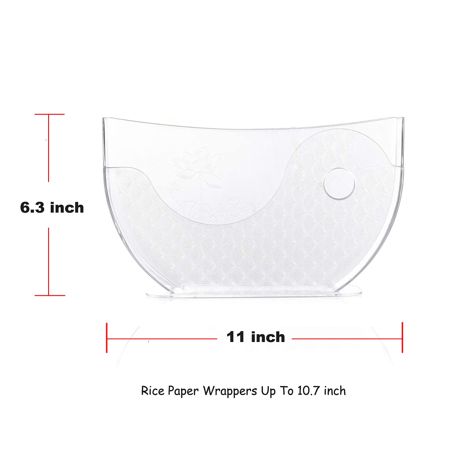 Argconner Summer Roll Water Bowl, Rice Paper Wrappers For Spring Rolls, Holder For Rice Papers Spring Roll Water Bowl (Rice Pape
