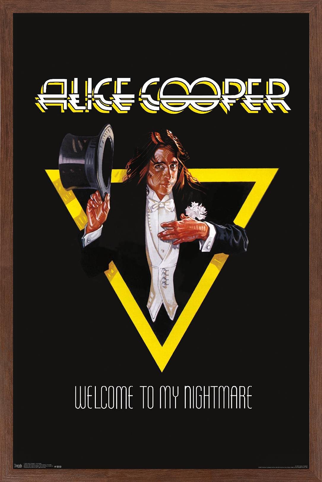 Trends International Alice Cooper - Welcome Wall Poster, 22.375'' X 34'', Mahogany Framed Version