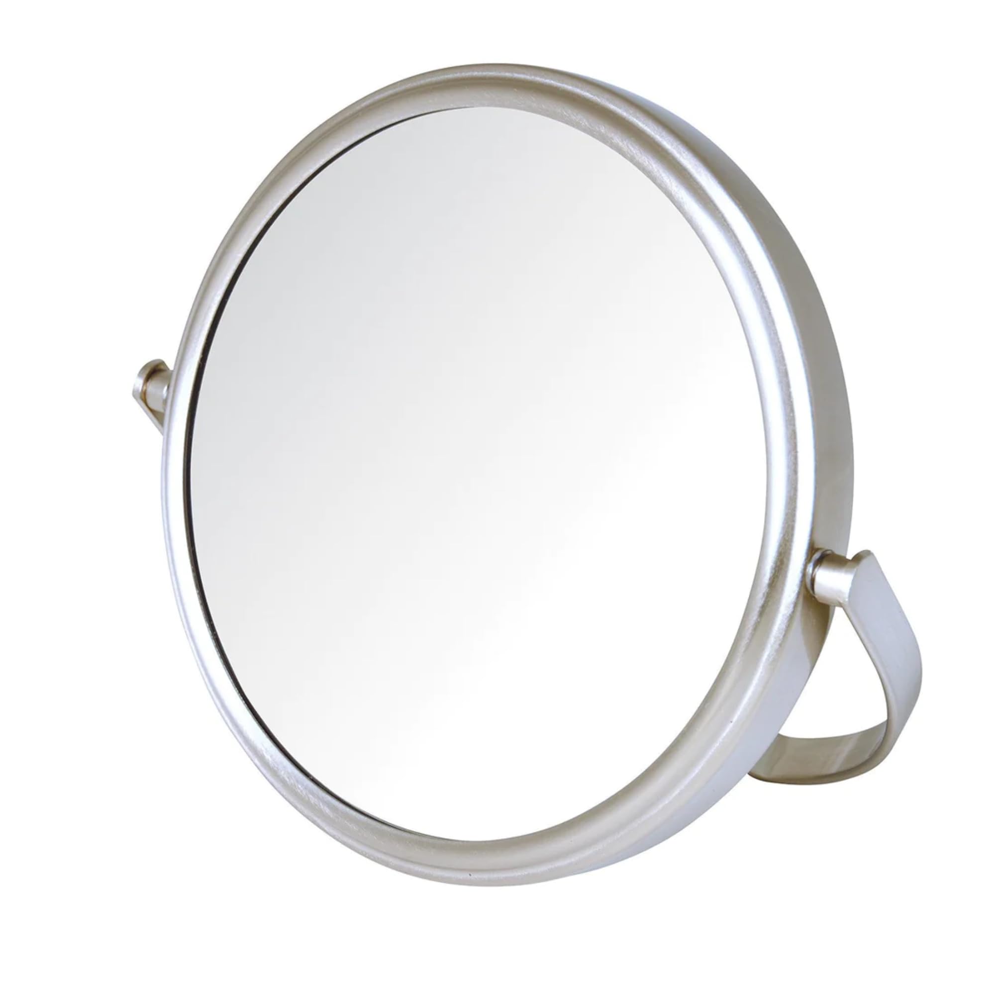 Model'S Choice Two-Sided Tabletop Makeup Mirror - Makeup Mirror With 5X Magnification & Swivel Design - Portable 5.5-Inch Diamet