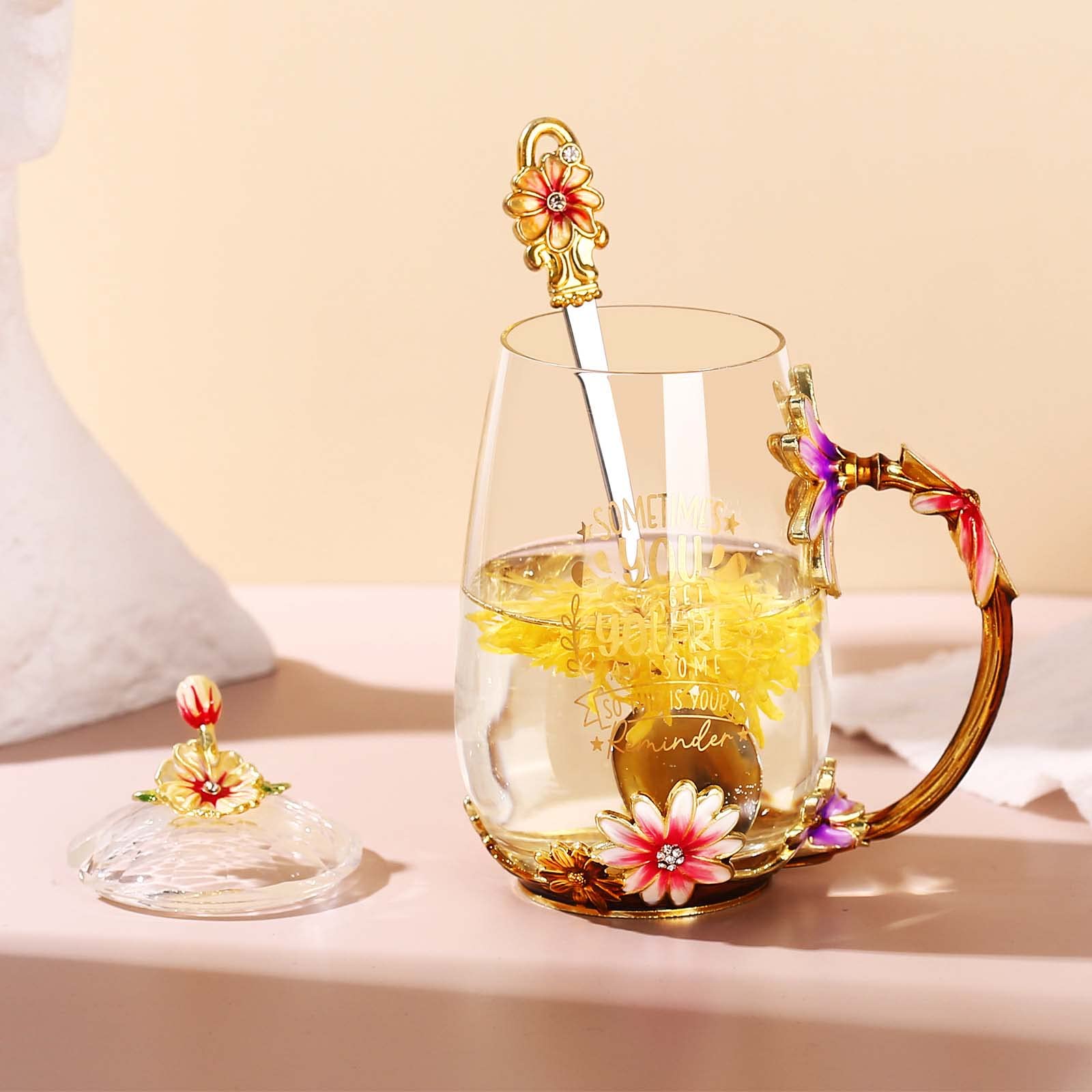 Luka Tech Friendship Gifts For Women Friend Gifts For Women  Lovely Flower Tea Cup Coffee Mug Birthday Gifts For BFF  Female  Corworker  Bestie