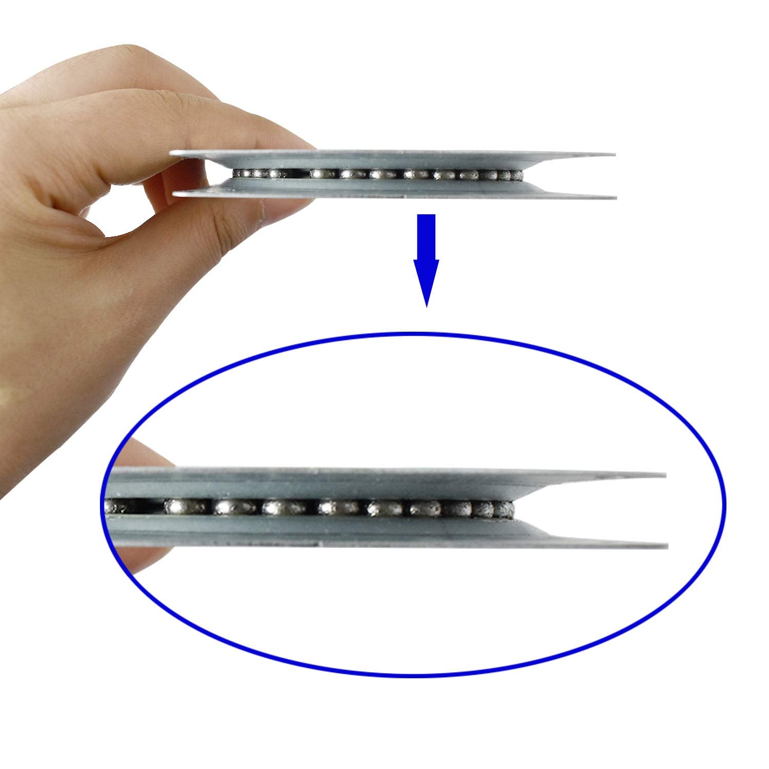 8Pack Lazy Susan Hardware, 4Inch Square Rotating Bearing Plate, 300Lbs Capacity Lazy Susan Turntable Bearing For For Serving Tra