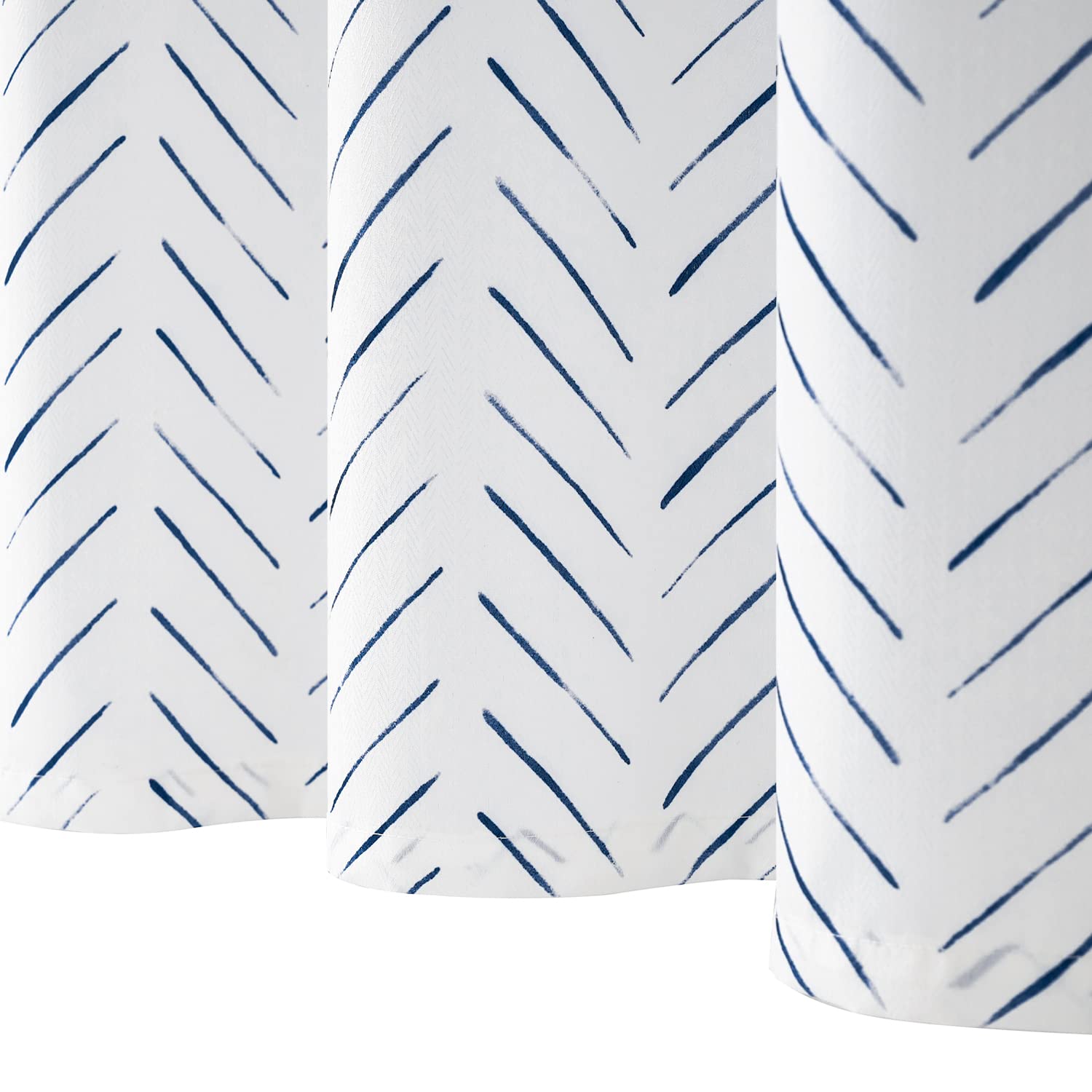 jinchan Blue and White Shower Curtain Herringbone Fabric Shower Curtain Zig Zag Inky Chevron Farmhouse Shower Curtain Zigzag Modern Shower Curtain for Bathroom Waterproof Hooks Included 70x72 inch