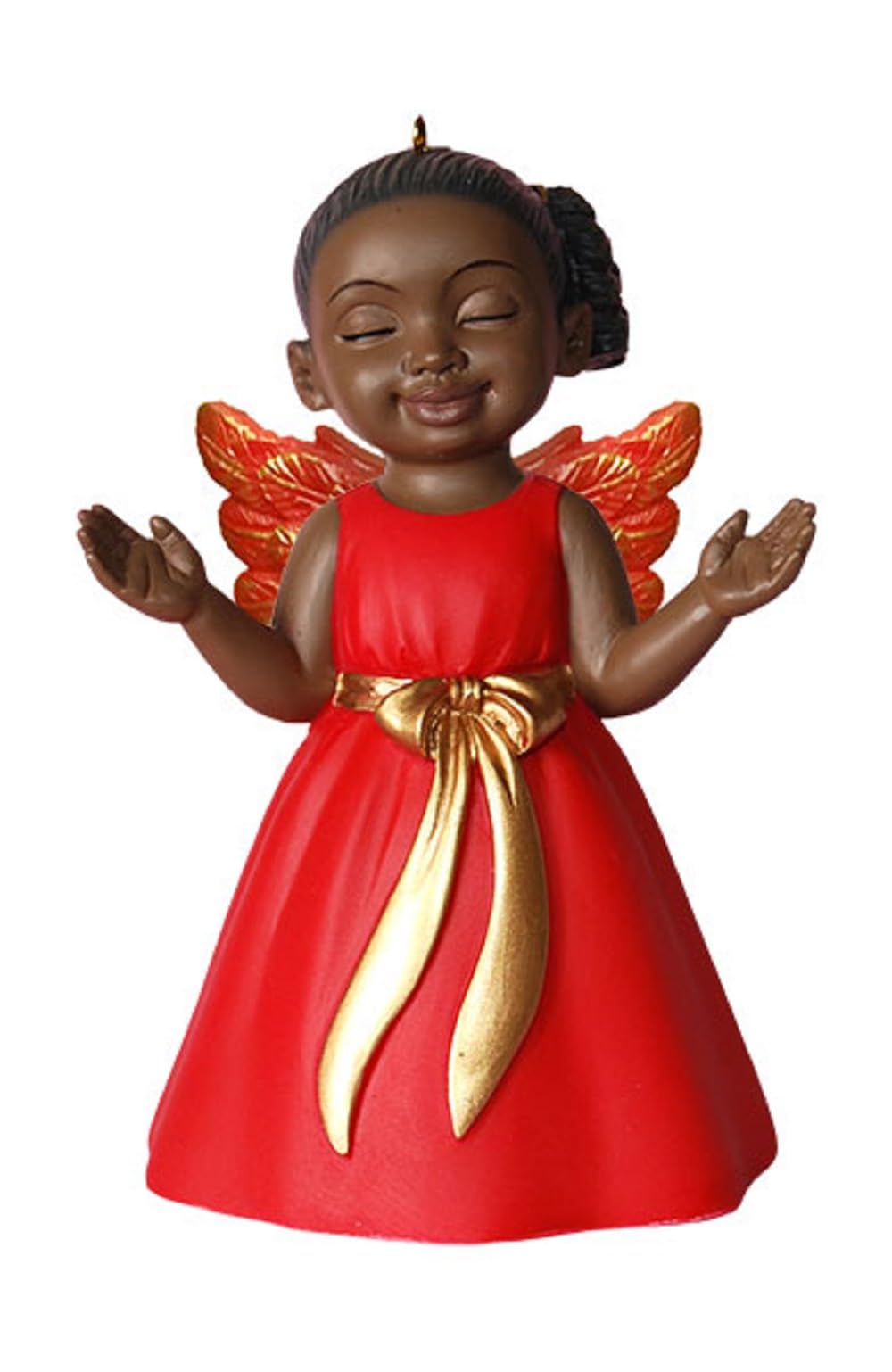 Positive Image Gifts Angel Ornament: Worship in Red, 4 inch Height