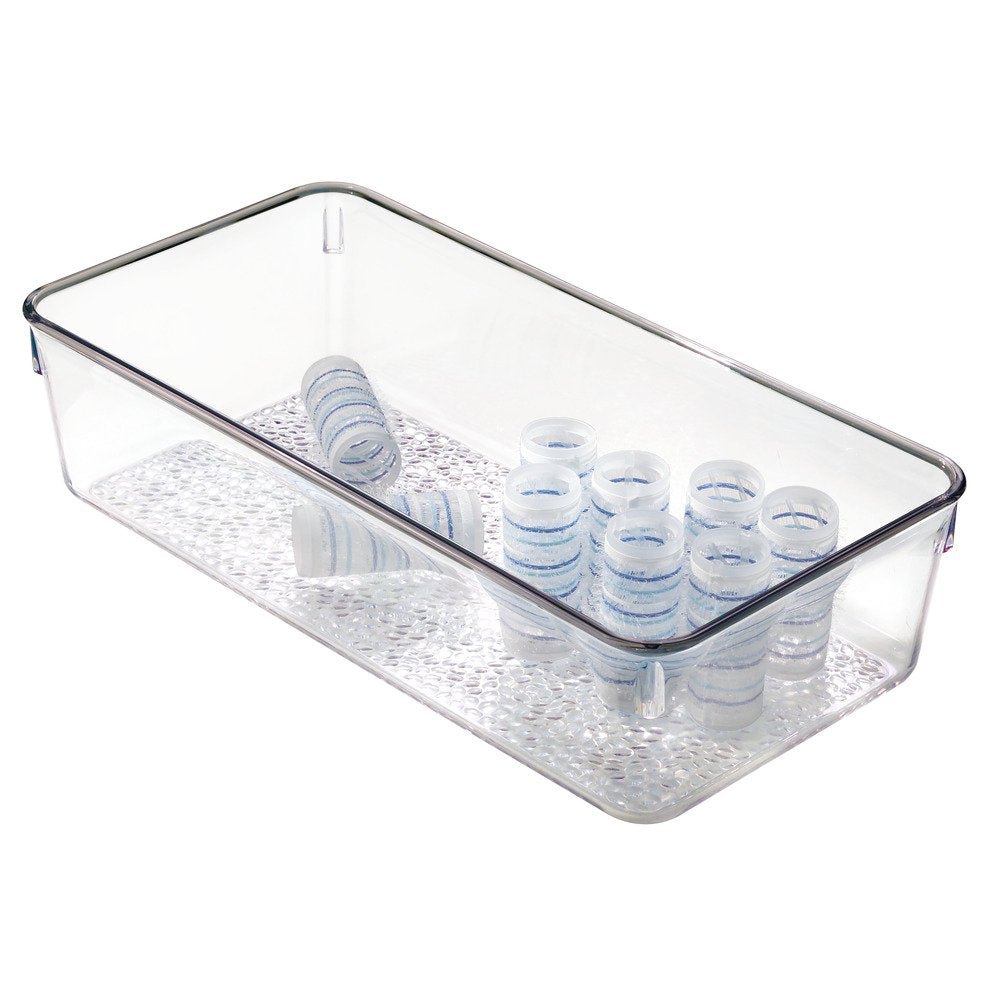 Idesign 49250 Rain Bpa-Free Plastic Drawer Organizer Tray - 12'' X 6'' X 3'', Clear