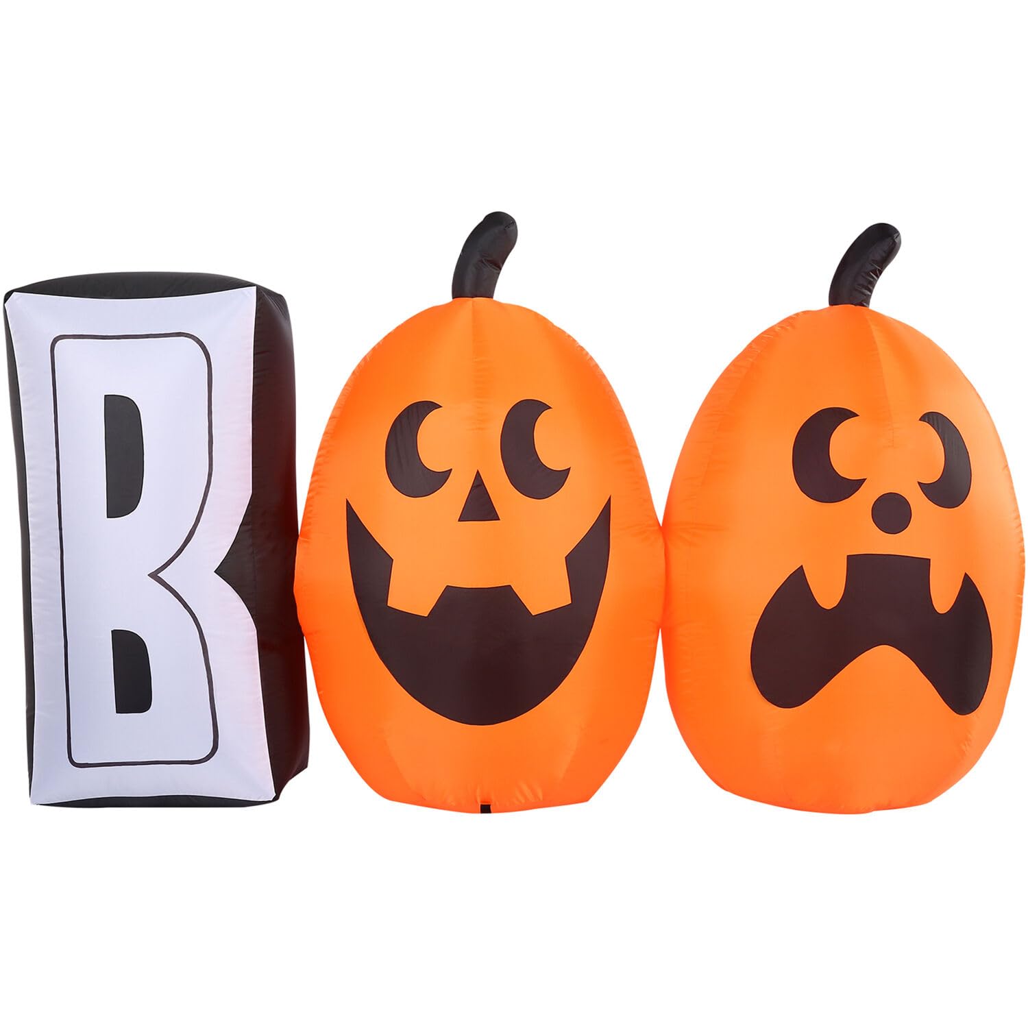 Haunted Hill Farm 4-Ft Tall Boo Sign Blow Up Inflatable with Lights, Outdoor Halloween Inflatable Decoration for Lawn and Yard, 