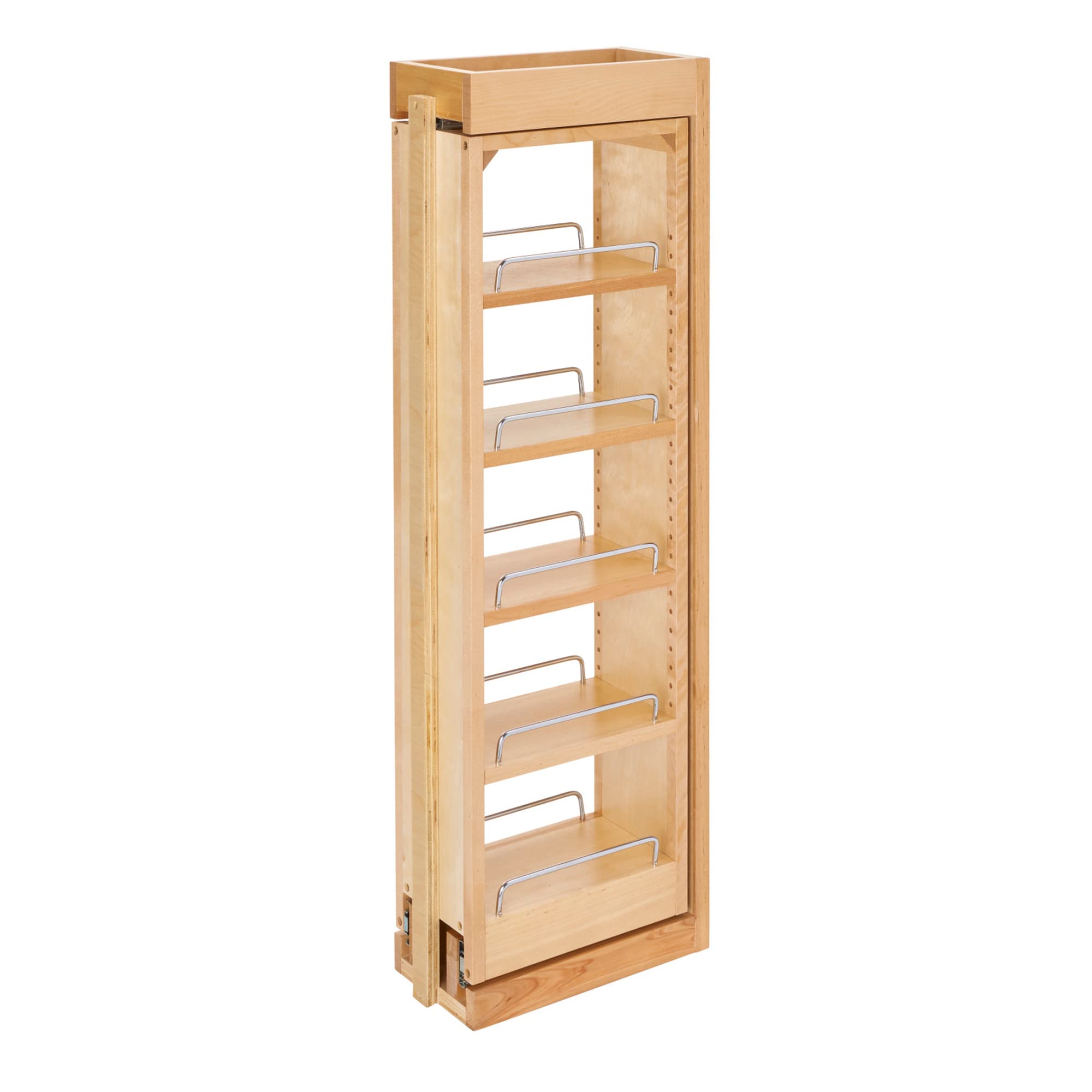 Rev-A-Shelf 6 W x 36 H Pull Out Quad Shelf Organizer for Wall & Base Kitchen Cabinets, Full Extension Filler Spice Rack, Adjusta
