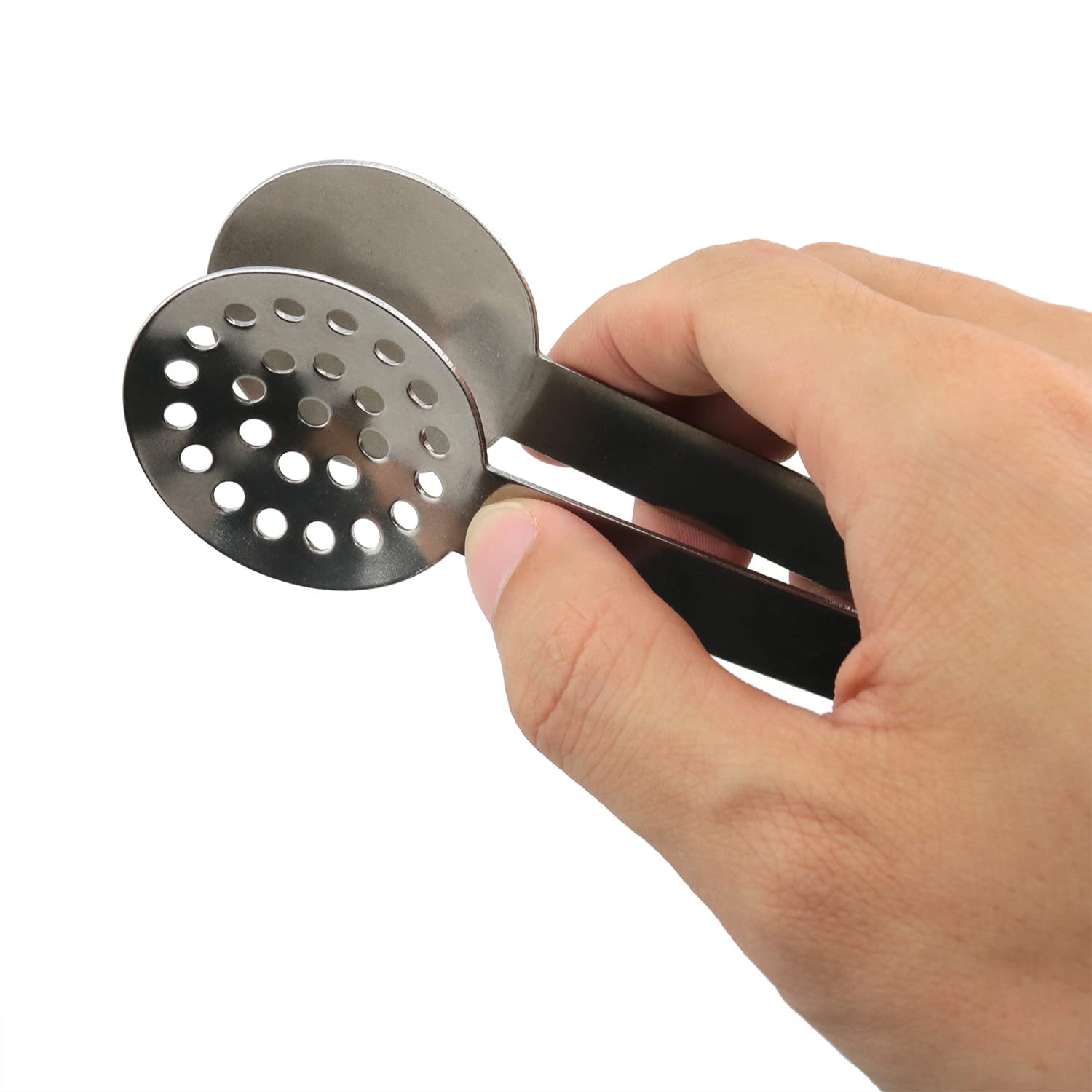 Mtqy Teabag Squeezer 2Pcs Stainless Steel Tea Bag Tongs Strainer Round Teabag Holder Gadget