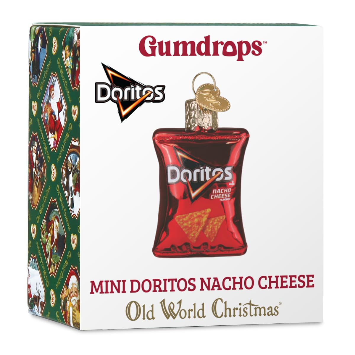 Old World Christmas Mini Doritos Nacho Cheese Glass Blown Ornament for Christmas Tree, Handcrafted Holiday Decoration, Mini Coll