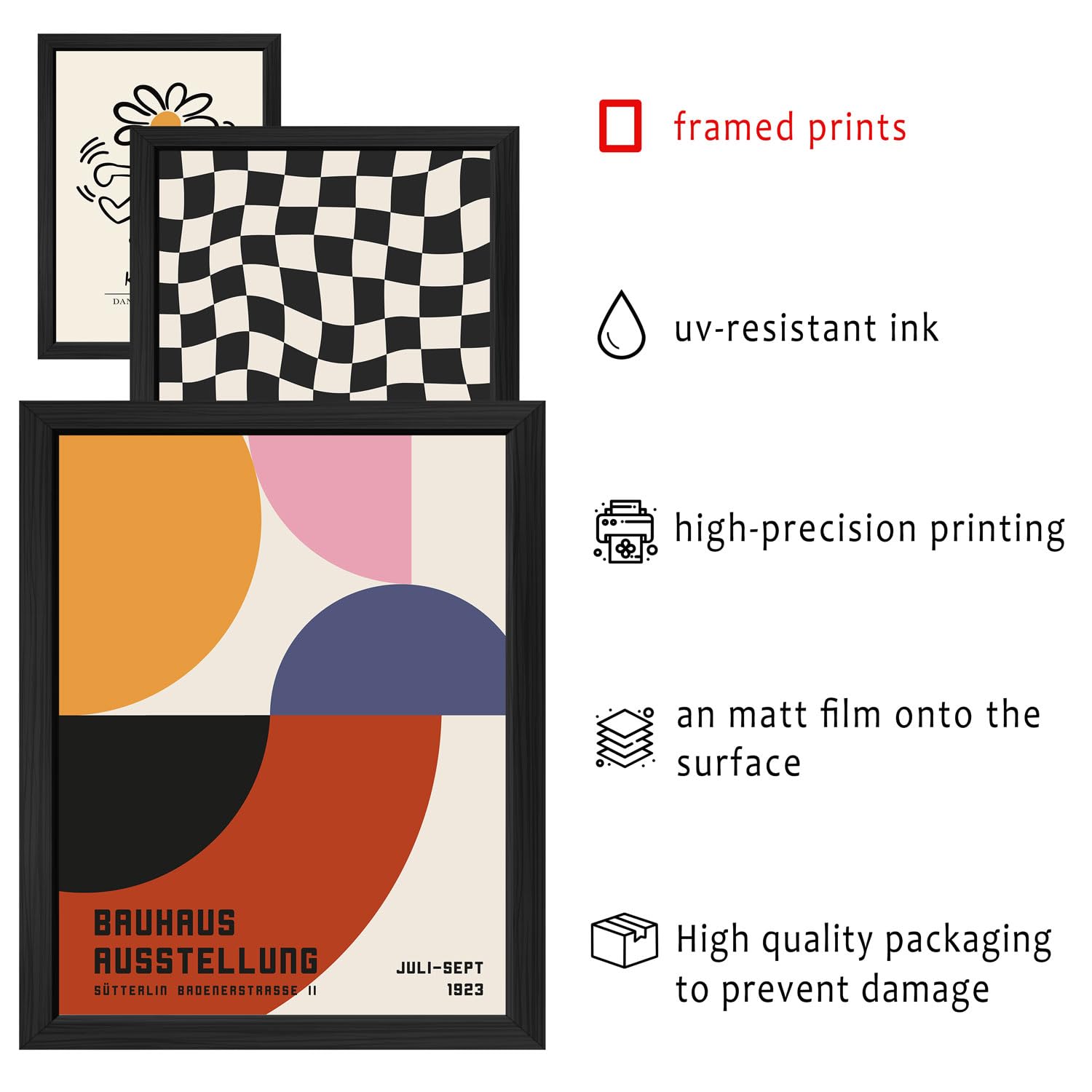 Anerza 16 Pcs Framed Eclectic Wall Art Decor, Modern Maximalist Wall Prints For Bedroom, Gallery Wall Frame Set, Bauhaus Posters