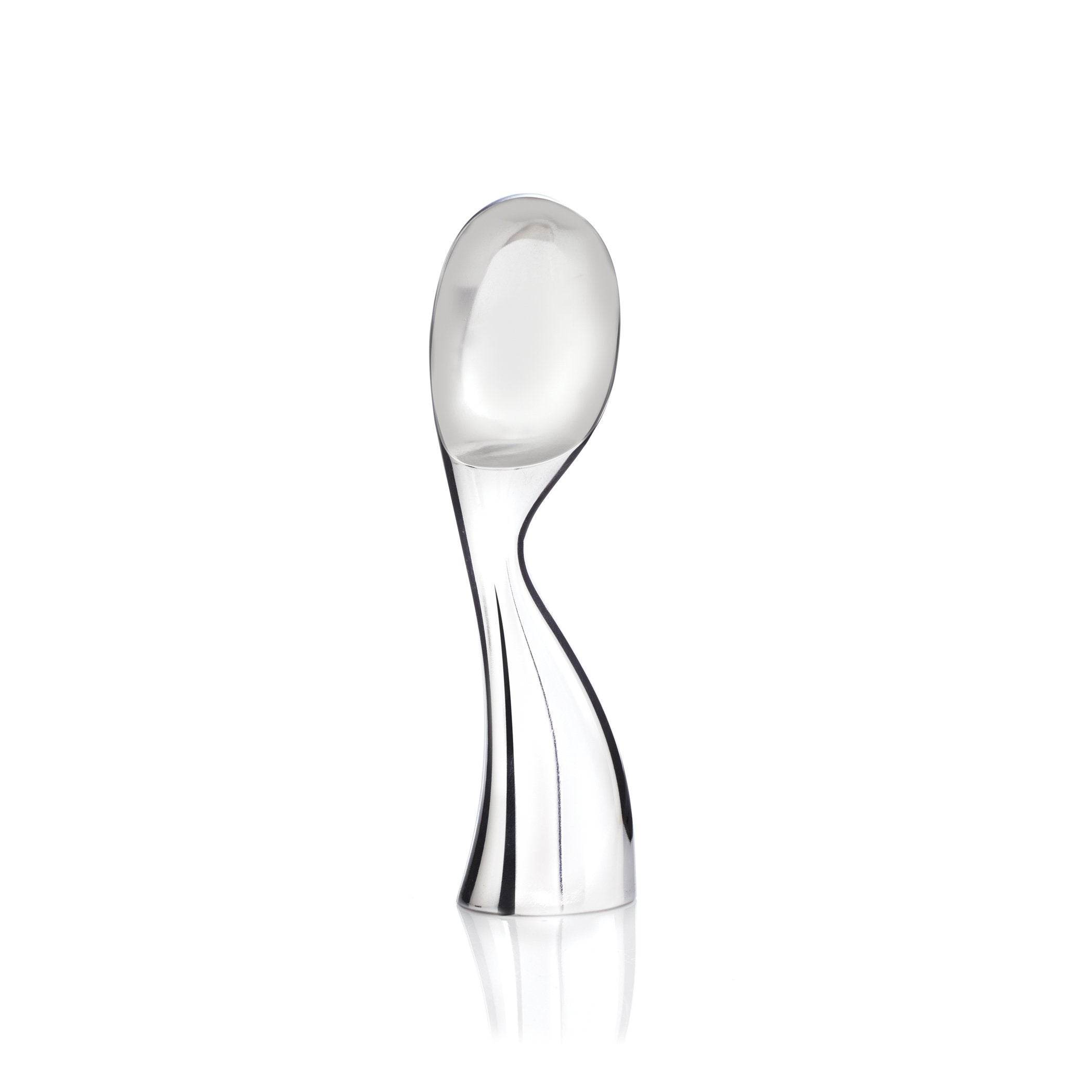 Nambe Ice Cream Skoop - Heavy Duty Zinc Alloy Scoop, Ergonomic Easy-Grip, 7.5-Inch, Silver, Dishwasher Safe, Model MT0669