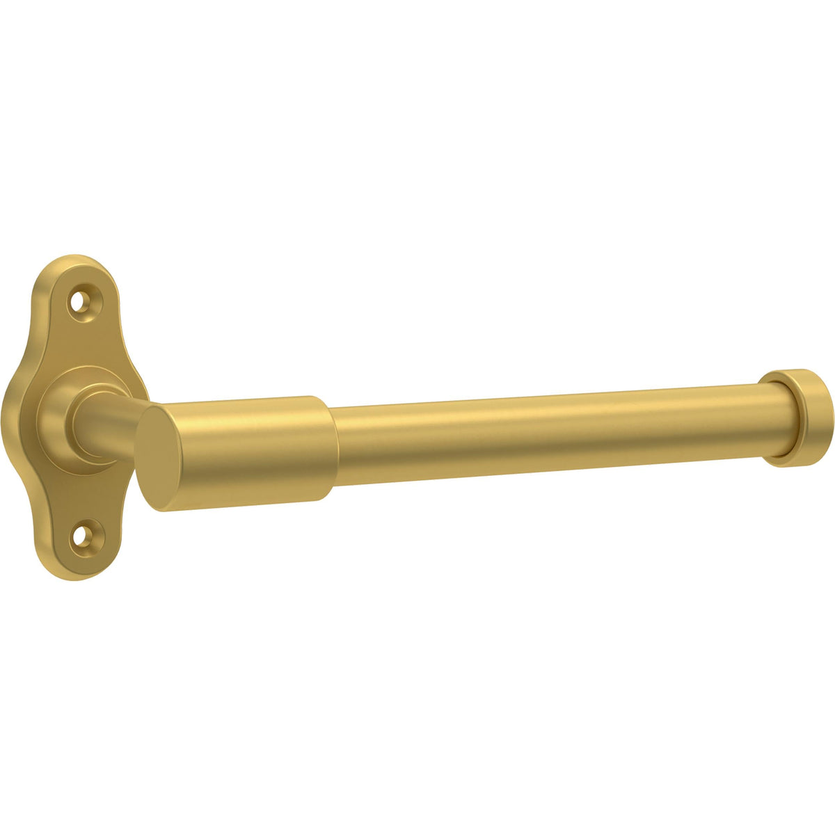 Franklin Brass Calloway (1-Pack) Toilet Paper Holder Satin Gold Euro Tissue Roll Holder Single Post Toilet Tissue Holder Wall Ba