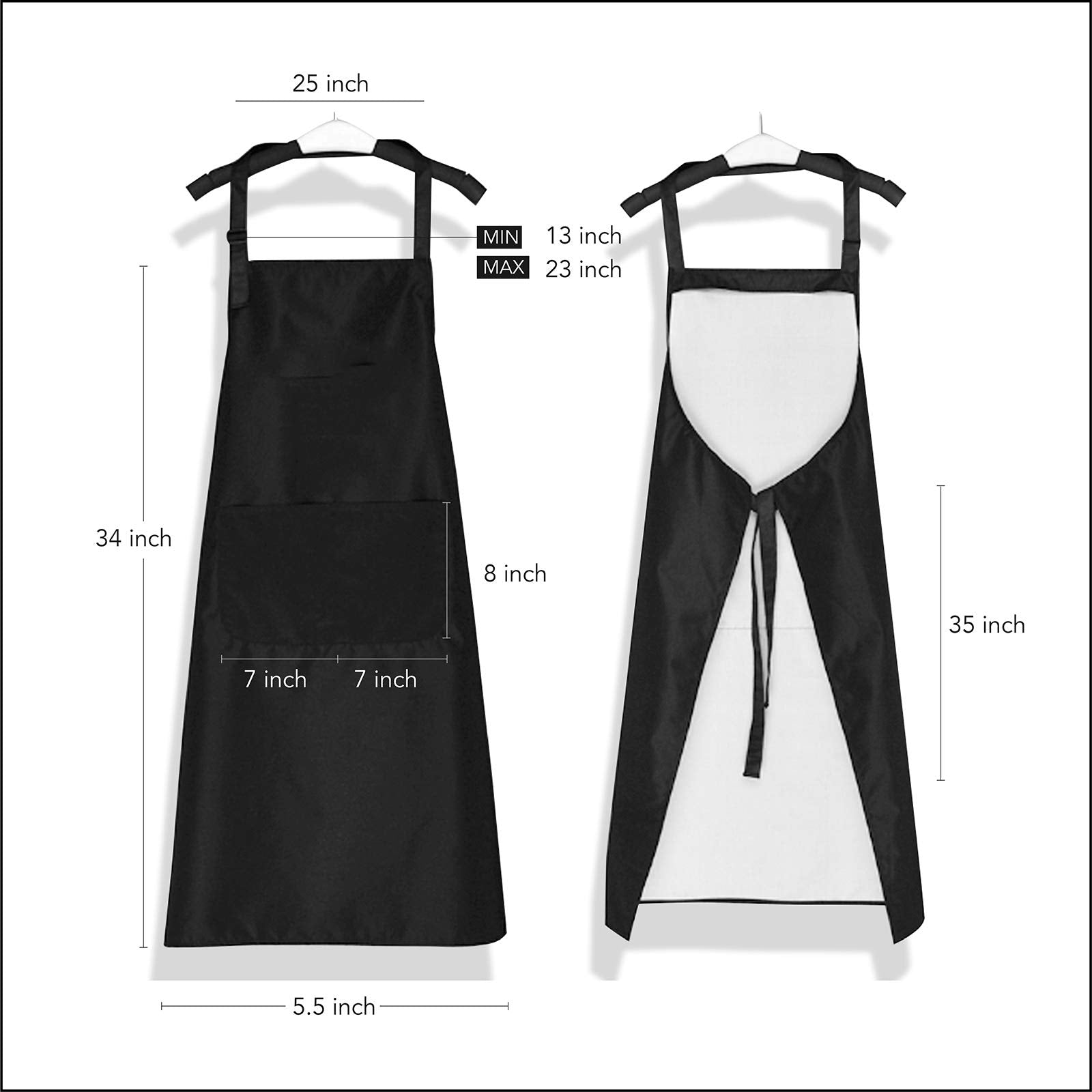 Ihopes+ Funny Black Baking Apron For Women Teens Baker,Cute Baking Apron With 2 Pockets And Adjustable Neck Strap,Perfect For Bi