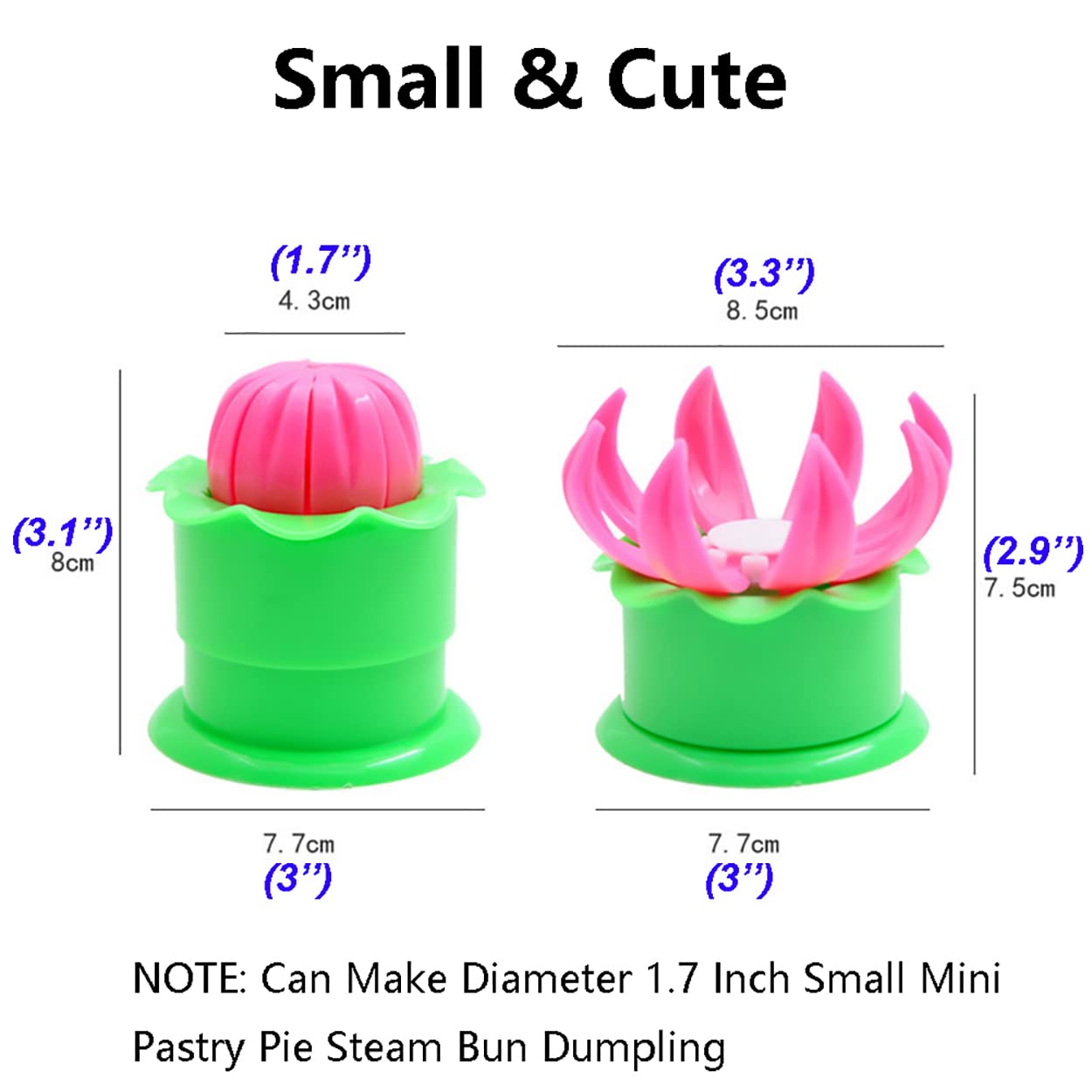 Goeielewe 2-Pack Steamed Stuffed Bun Making Mold, Pastry Pie Steam Bun Dumpling Maker Mould, Empanada Mold Kitchen Tool Baking A