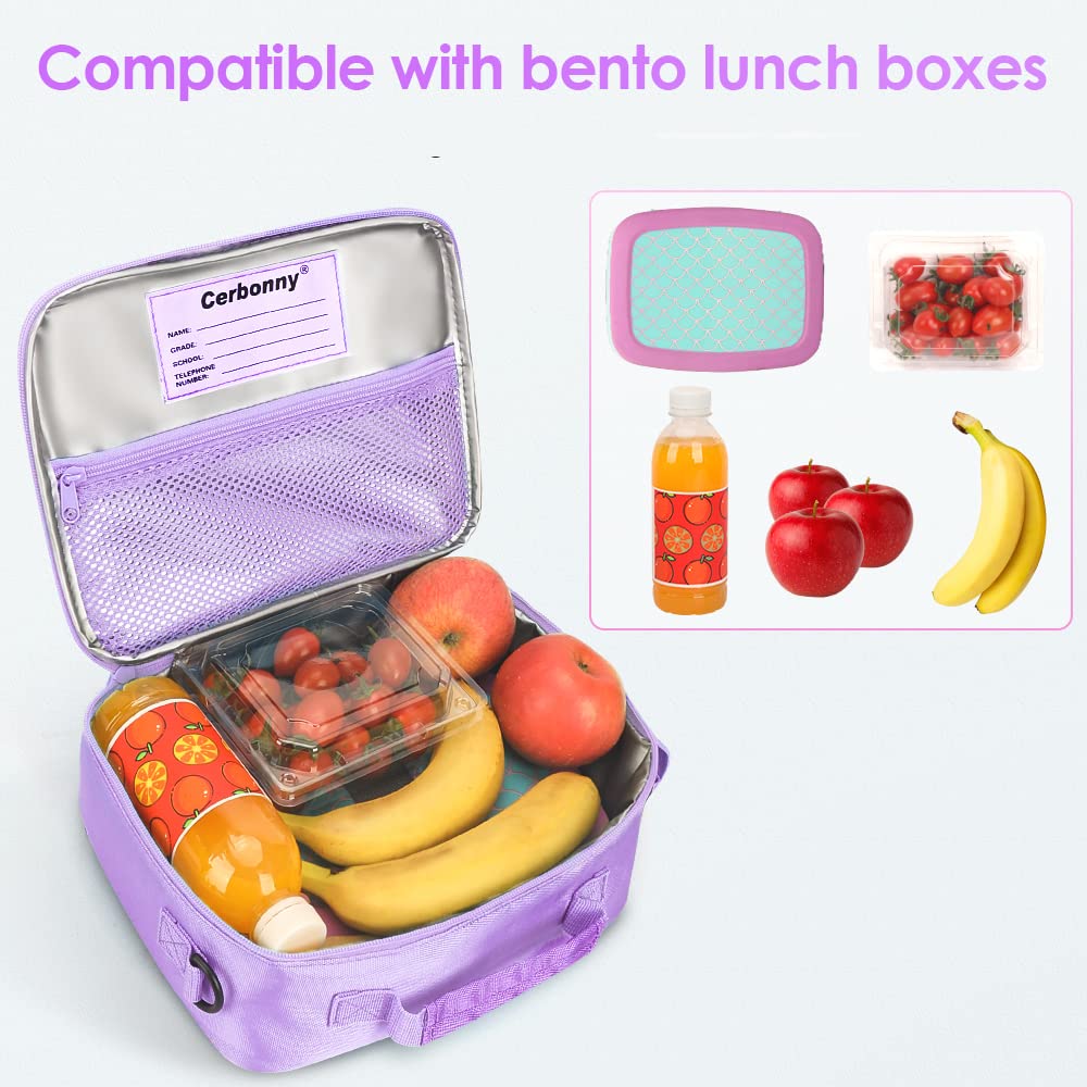 Kids Lunch Box Insulated Kids Lunch Bag,Lunch Box For Girls With Strap And Bottle Holder,Lunch Box For Kids, Toddler Lunch Box W