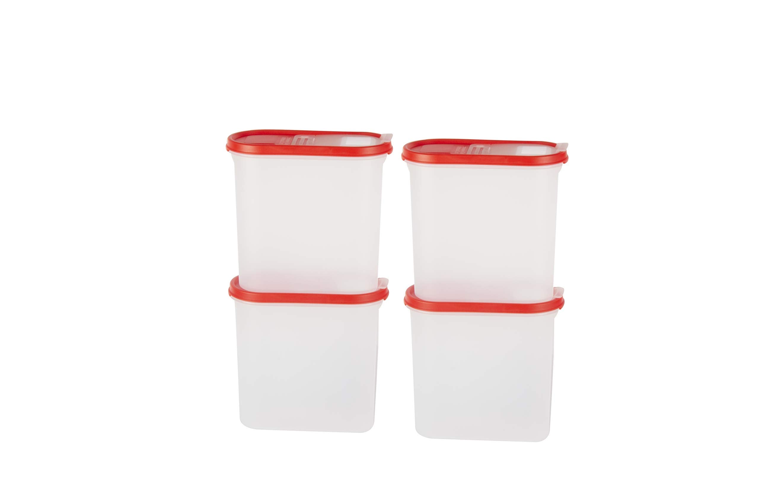 Cutting Edge 1800Ml Flip Top Modular Storage Container Red (Set Of 4)