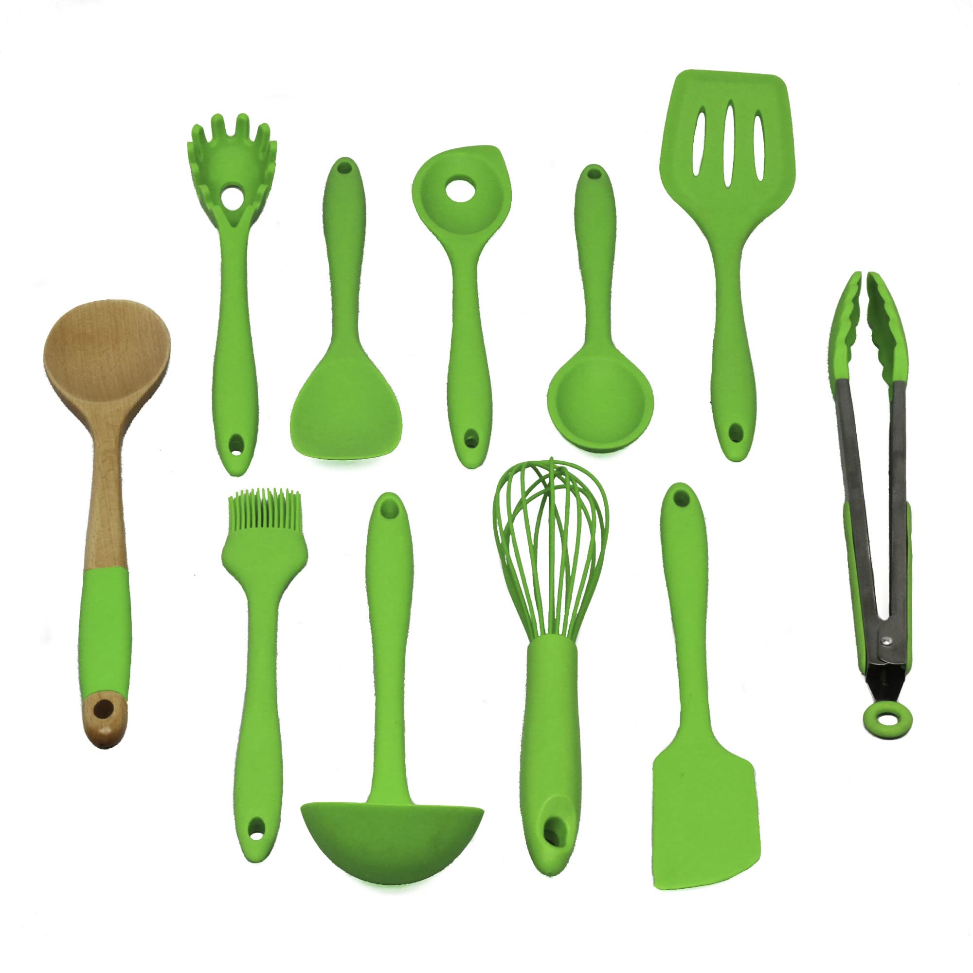 Chef Craft Premium Silicone Kitchen Tool And Utensil, 11 Piece Set, Green