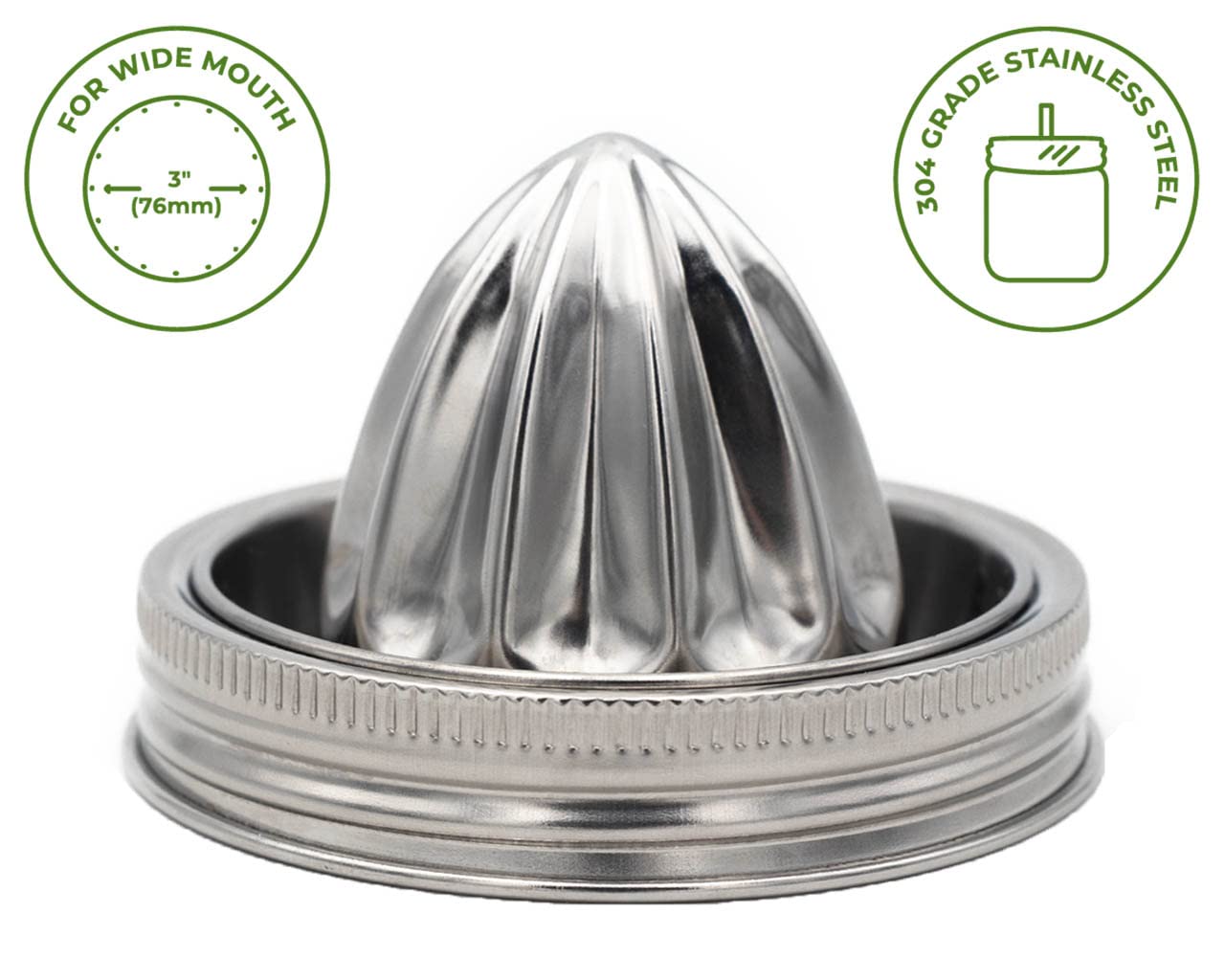 Stainless Steel Juicer Lid For Mason Jars | Metal Citrus Lemon Juice Squeezer Manual Juicer Mason Jar Top For Wide Mouth Jars |