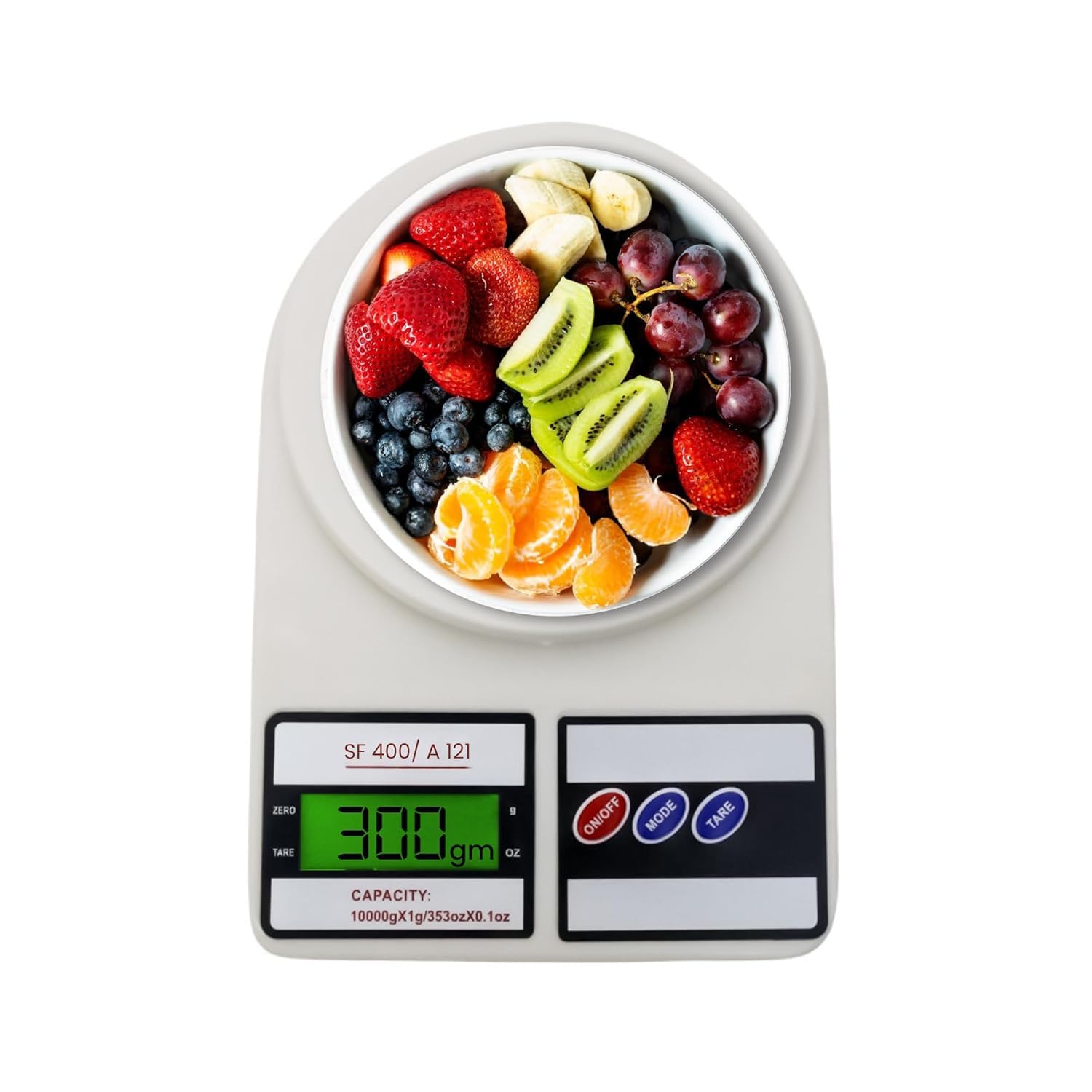 Digital Kitchen Weighing Scale 10 Kg, Electronic Weight Machine With Lcd Display For Baking, Cooking, Food & Diet, Sf400/A121. 