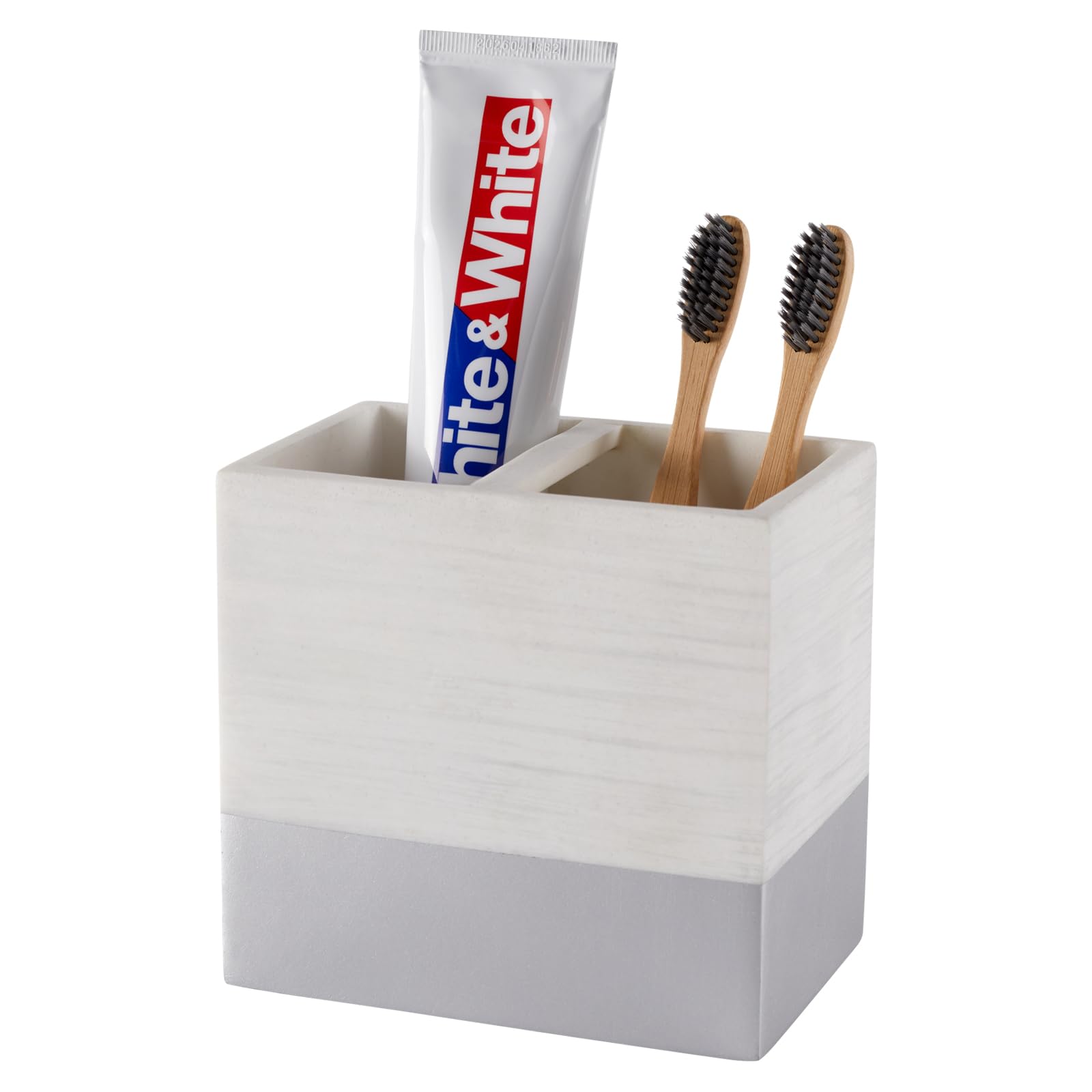 Szyrl Toothbrush And Toothpaste Holder For Bathroom Countertop Organizer, Anti-Slip Electric Toothbrush Holders Vanity Caddy Sto