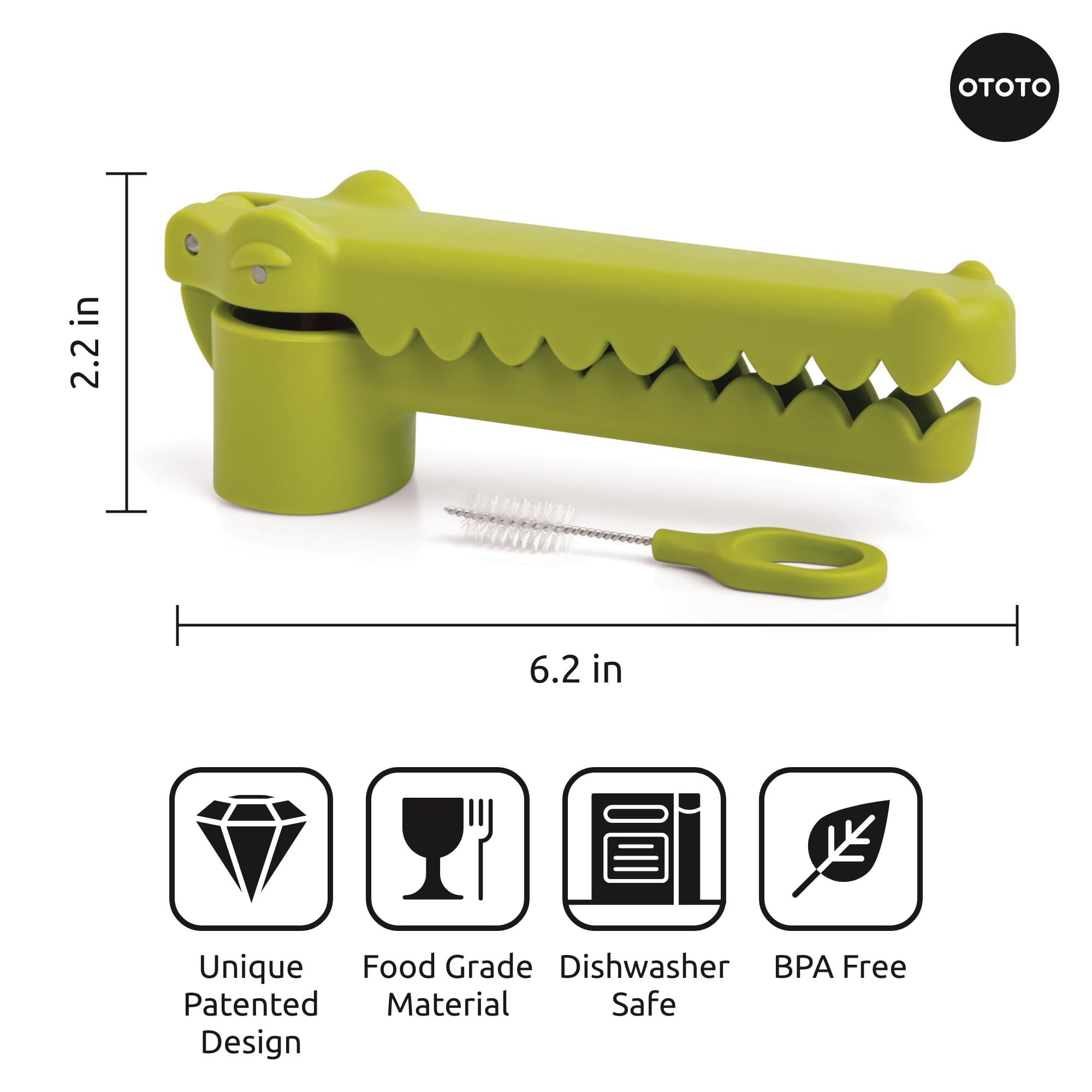 New!!! Garligator Garlic Press By Ototo - Garlic Mincer Tool - Funny Gifts - Alligator Garlic Press - Garlic Crusher Press With