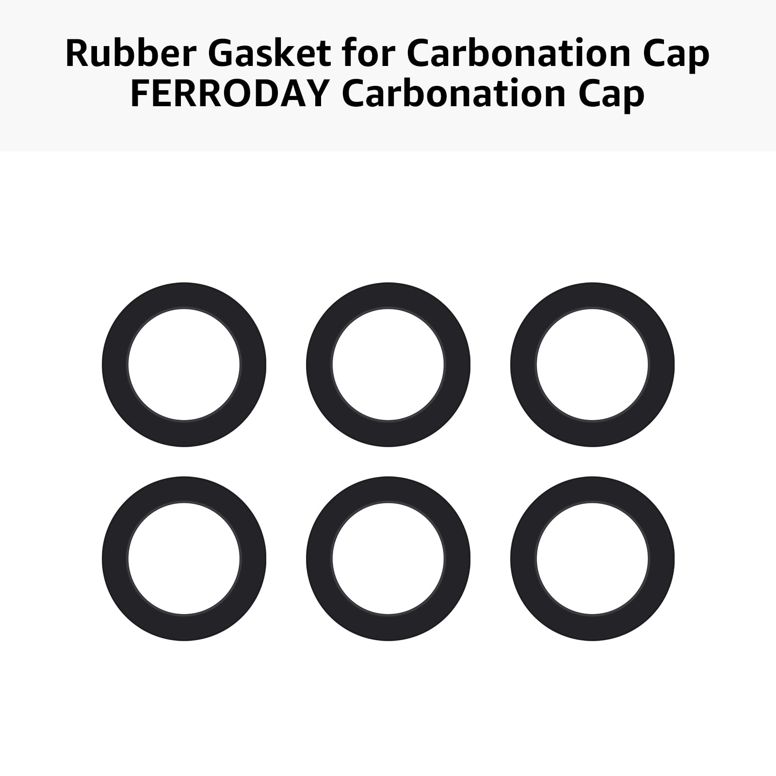 Ferroday 6 Rubber Gaskets For Stainless Steel Carbonation Cap Gasket Flat Washer Gaskets