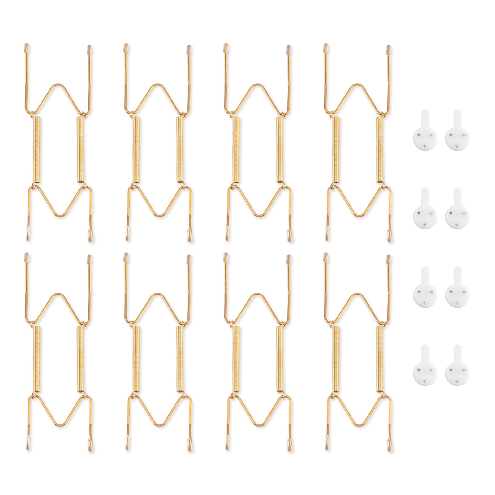 Bilillo 8 Pack Plate Hangers for The Wall, Suitable for 6-8 inch Art Plate, Stainless Steel Invisible Heavy Duty Wire Plate Hold