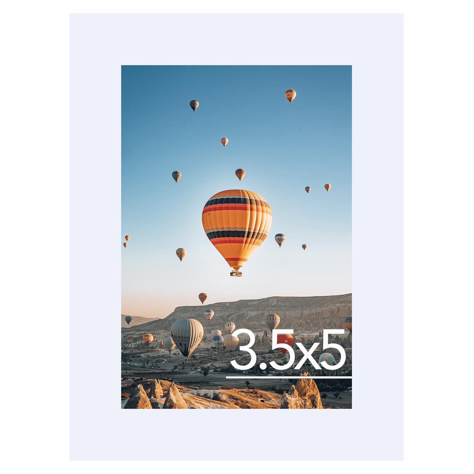 JCJMY 3.5x5 Picture Frame White for Wall or Tabletop, 3.5 x 5 Wall Gallery Poster Photo Frame with Shatter Resistant Plexiglass,