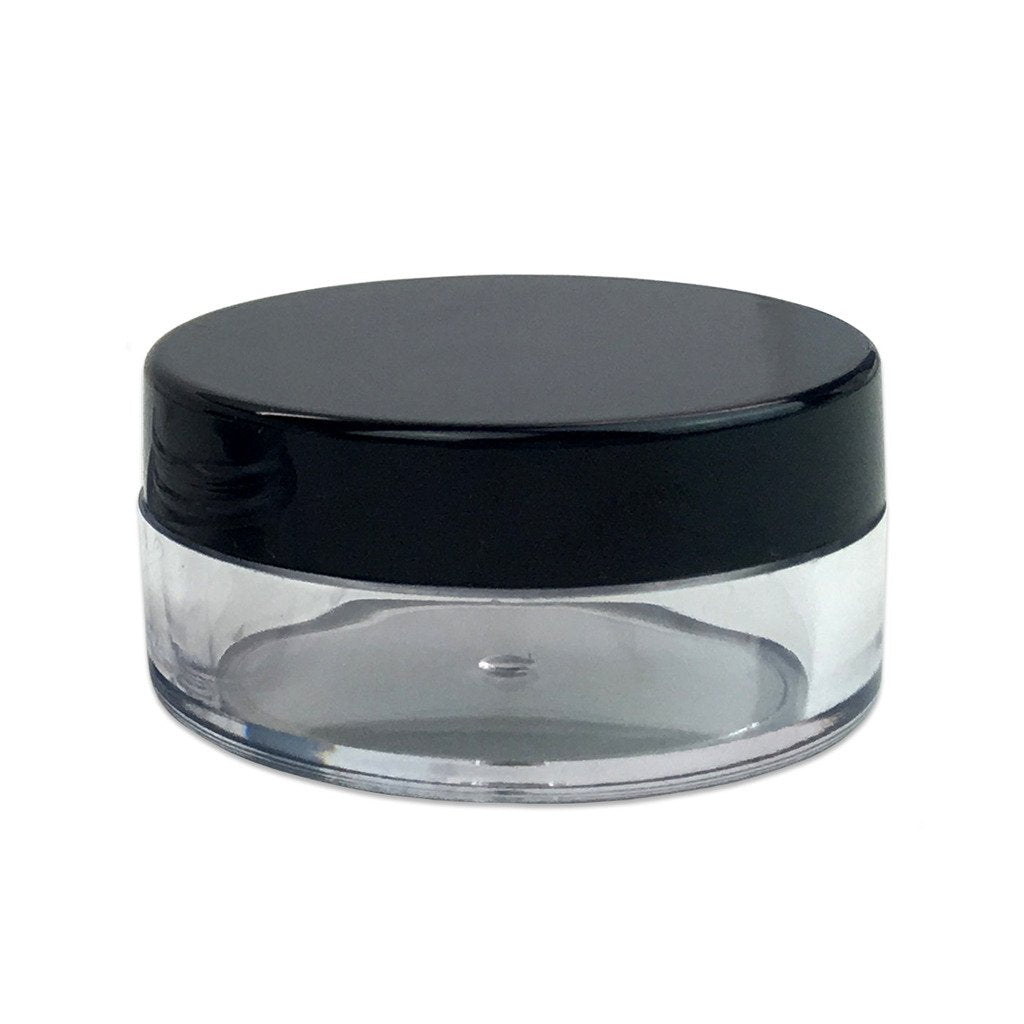 Beauticom (Quantity: 20 Pieces) 10G/10Ml Round Clear Jars With Black Lids For Lotion, Creams, Toners, Lip Balms, Makeup Samples