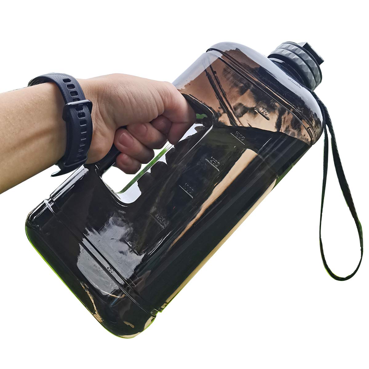 Forweway Half Gallon Water Bottle With Handle 2.2L/74Oz Large Plastic Water Bottles Bpa Free Water Bottles With Strap Portable W