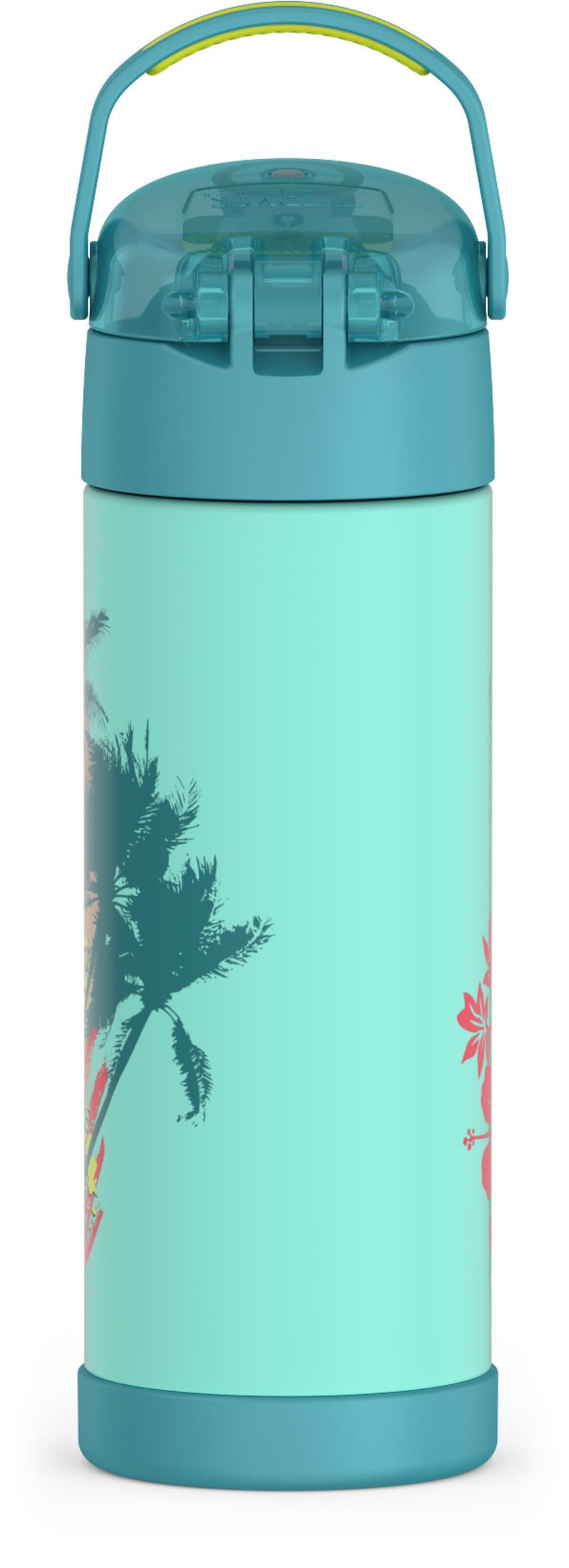 Thermos Funtainer 16 Ounce Stainless Steel Vacuum Insulated Bottle With Wide Spout Lid, Stitch