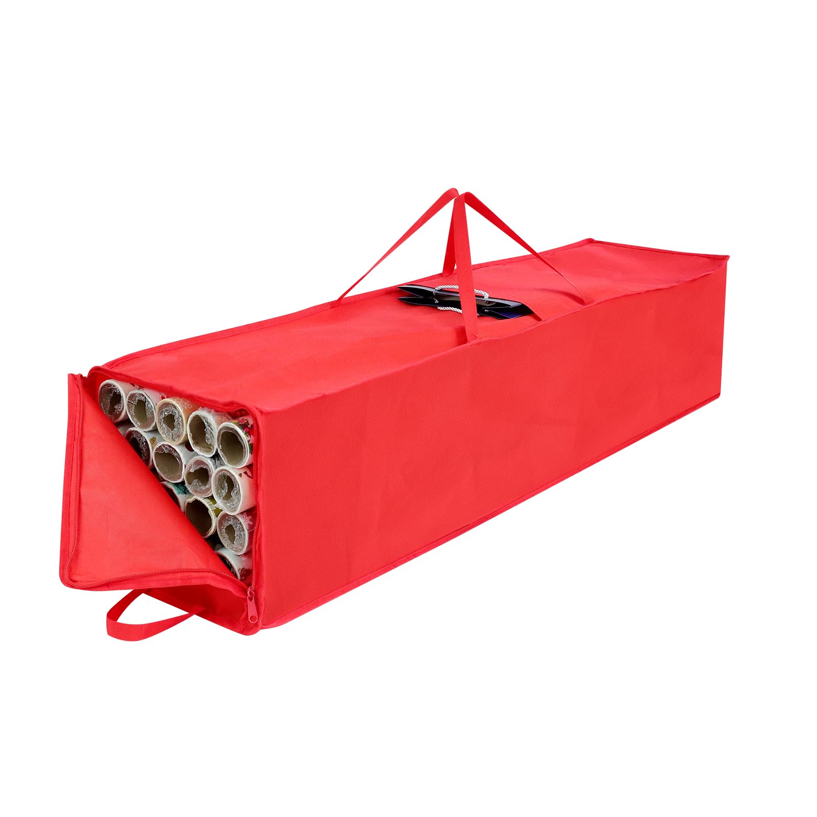 Demao Christmas Wrapping Paper Holder, Wrapping Paper Storage Bag For Christmas Paper Rolls, Resistant 41 Inch Wrapping Paper Or