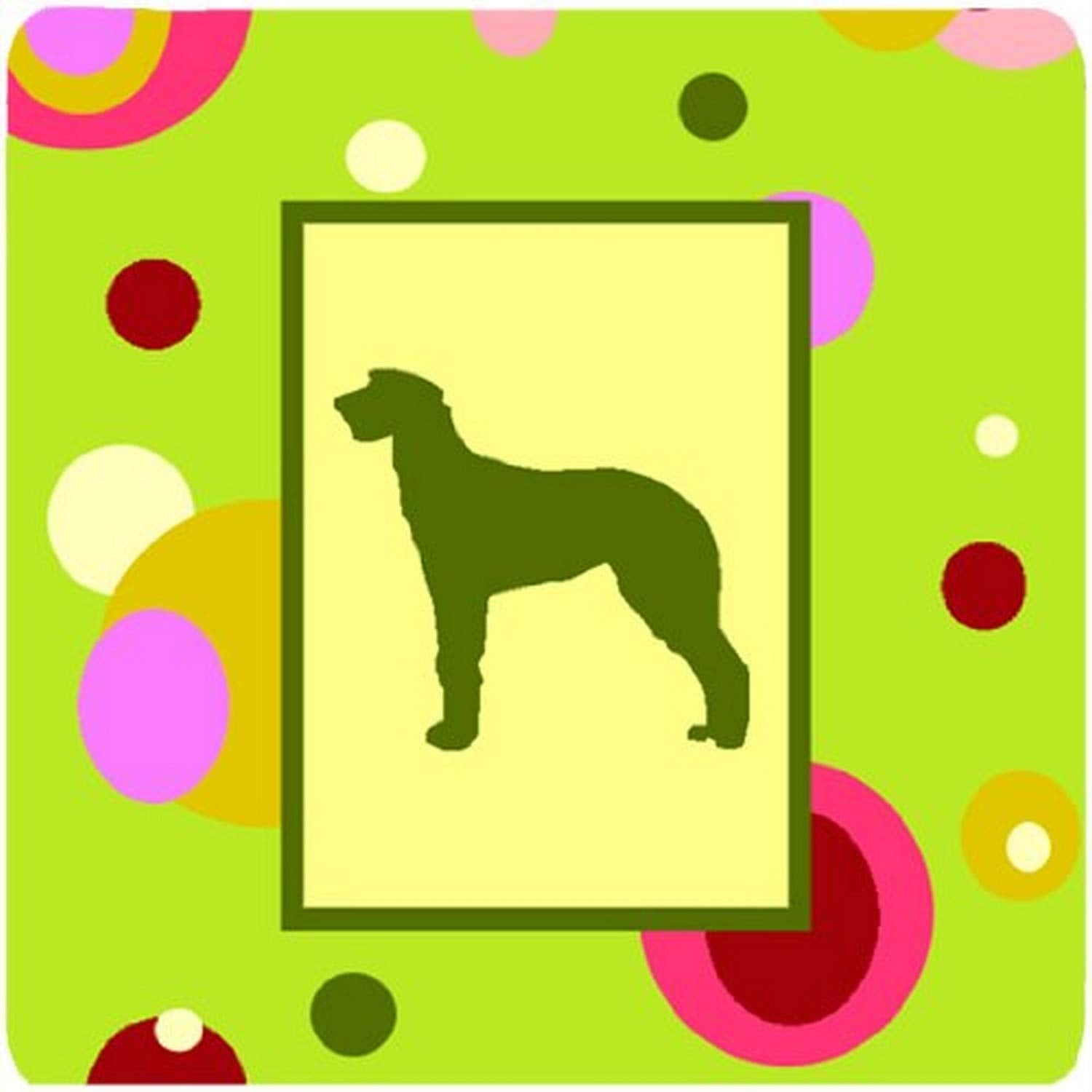 Carolines Treasures Scottish Deerhound Foam Coasters (Set of 4), 3.5 H x 3.5 W, Multicolor
