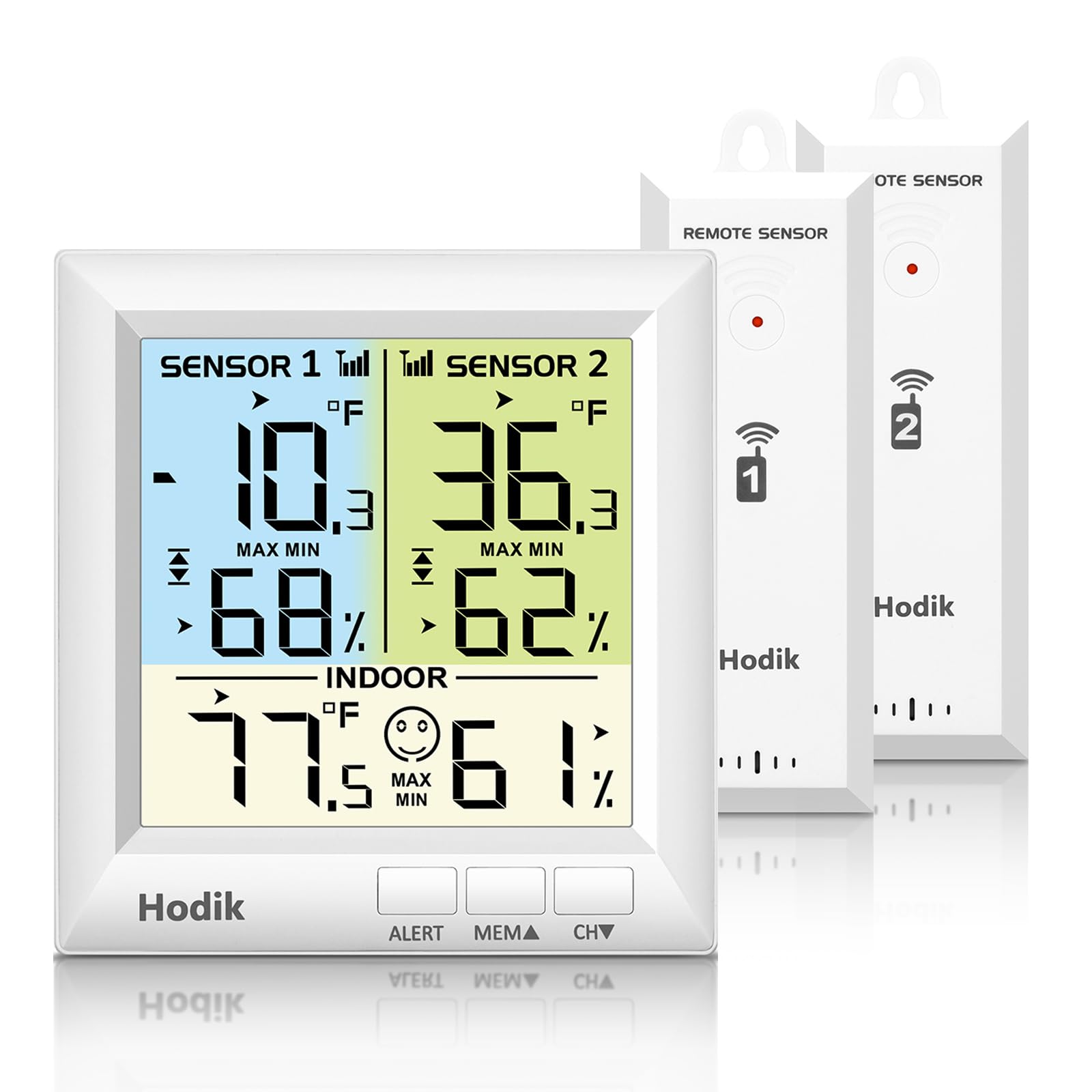 Wireless Freezer Thermometer with Alarm Refrigerator Thermometer, Fridge Freezer Alarm Thermometer Digital with 3 Adjustable Bac
