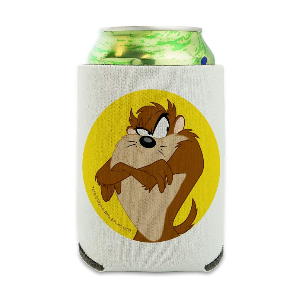 Looney Tunes Taz Can Cooler - Drink Sleeve Hugger Collapsible Insulator - Beverage Insulated Holder