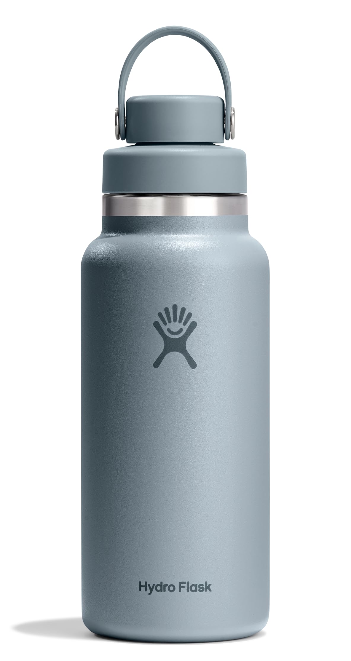 Hydro Flask Water Bottle - Insulated Stainless Steel - Wide Mouth Flex Chug Lid, Non Spill, Leakproof in 32 Oz Shale Gray