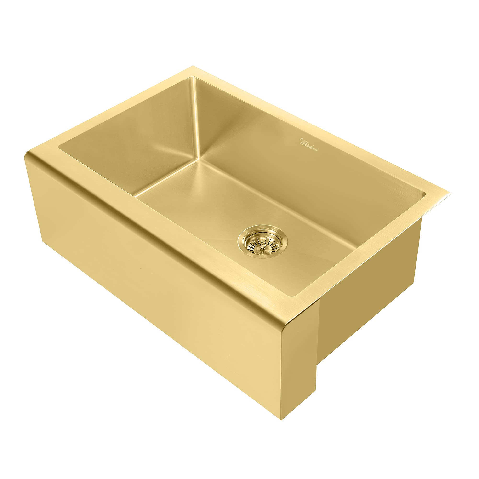 Whitehaus Whnpl3020-B Noah Plus Collection Kitchen Sink, Brass
