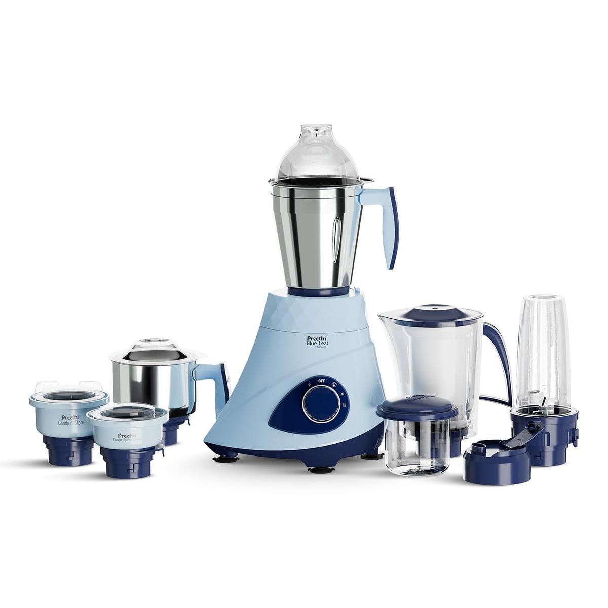 Preethi Blueleaf Titanium 15.0 | Mixer Grinder | 1000 Watt Mixie With ...