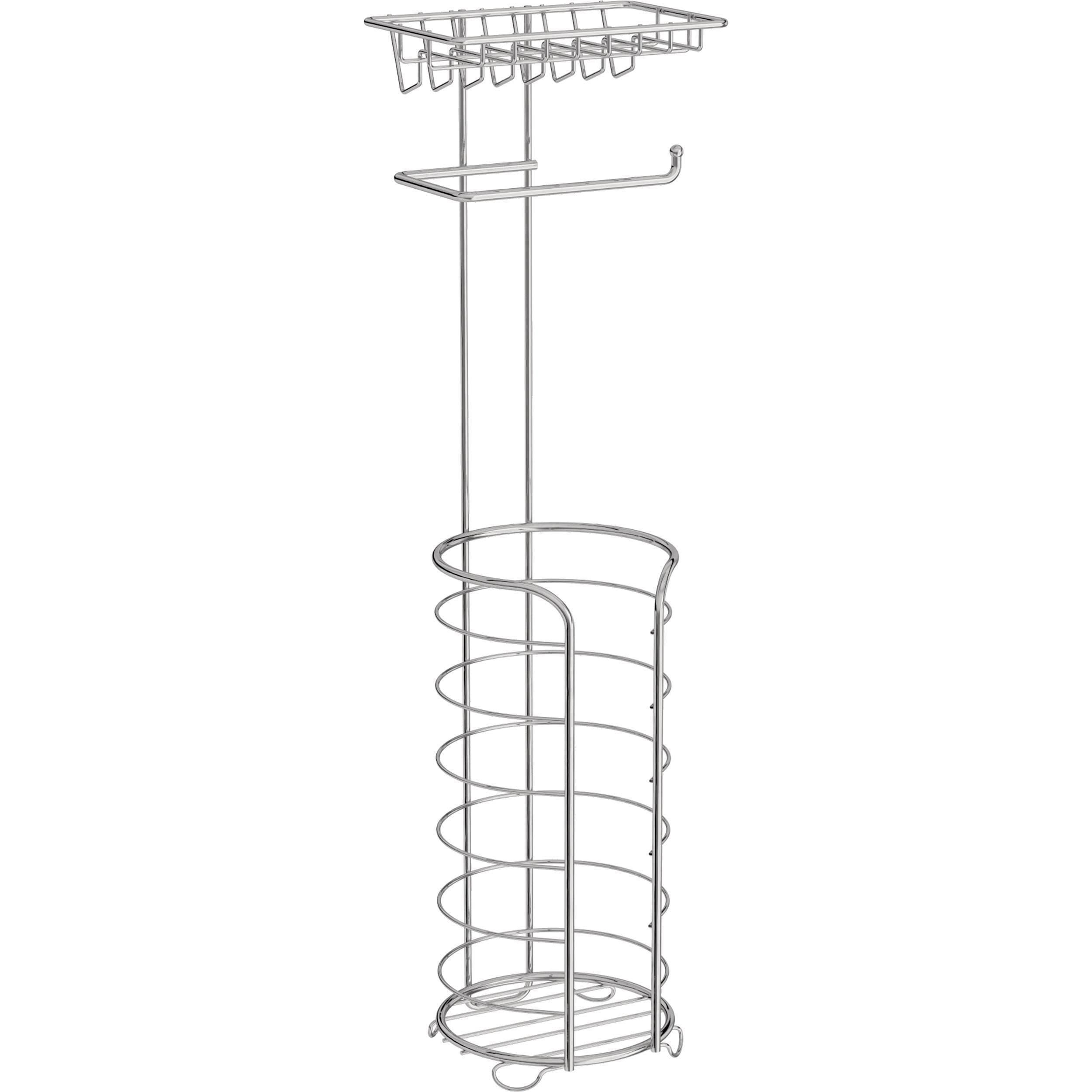 Franklin Brass (1-Pack) Free Standing Toilet Paper Holder Polished Chrome Tissue Holder For Bathroom Organization And Storage To