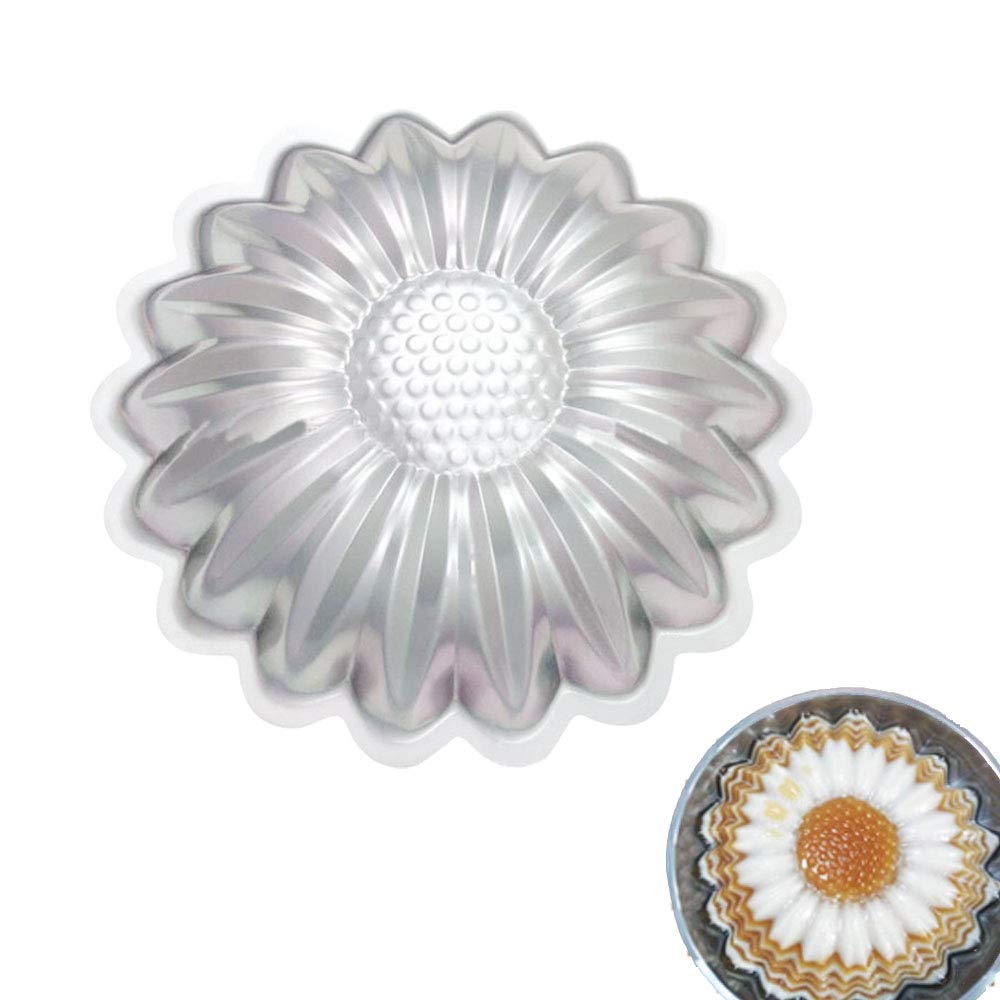 Syhl Sun Flower Cake Pan, Kids 3D Birthday Cake Pan, Aluminum Alloy Cake Molds Nonstick Baking Tools.