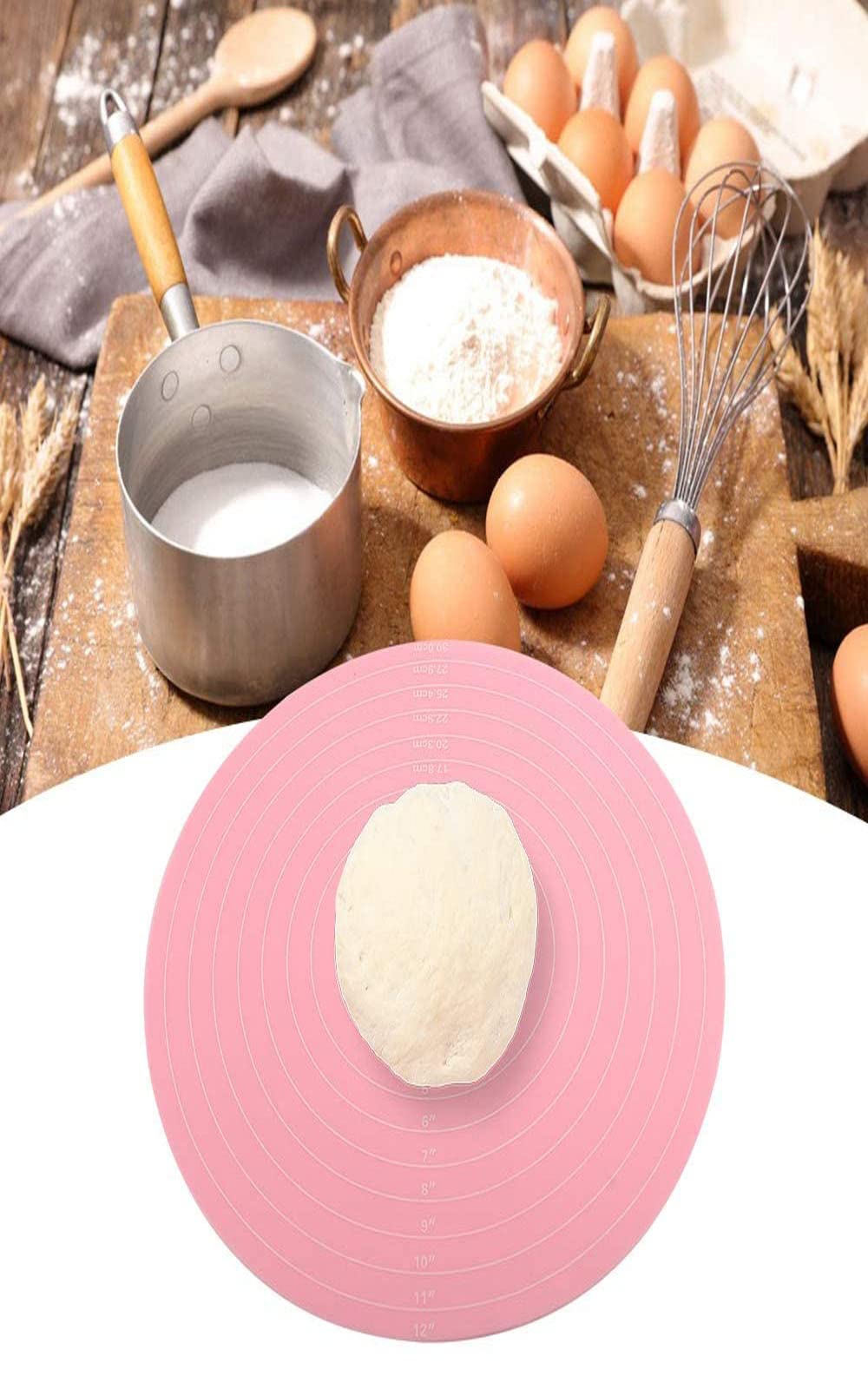 Silicone Baking Mat Cake Mat Silicone Cake Mat Silicone Baking Mat With Measurements For Caketurntable Stand Non-Stick Heat Resi