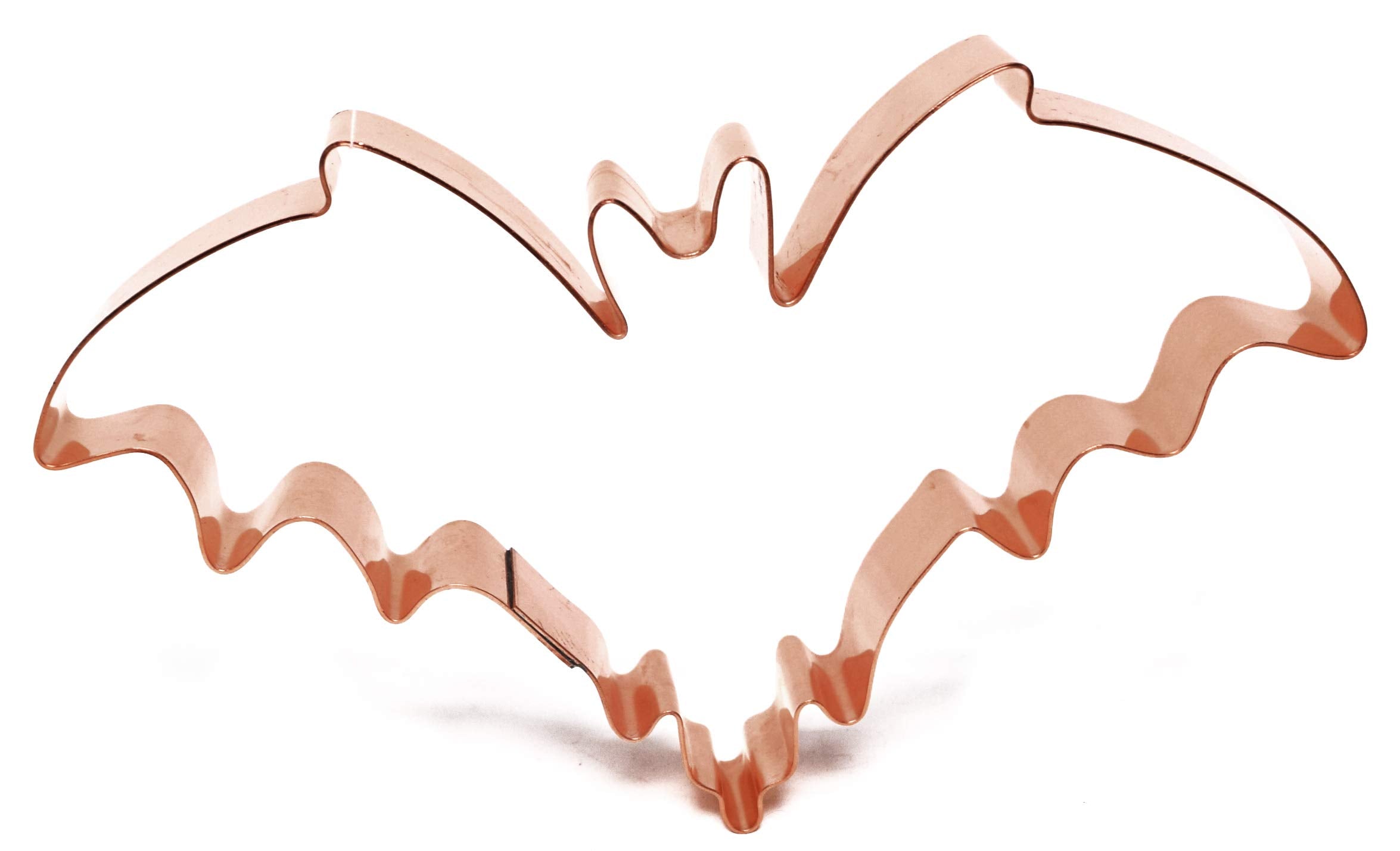 Spooky Bat Cookie Cutter 6 X 3.5 Inches - Handcrafted Copper By The Fussy Pup