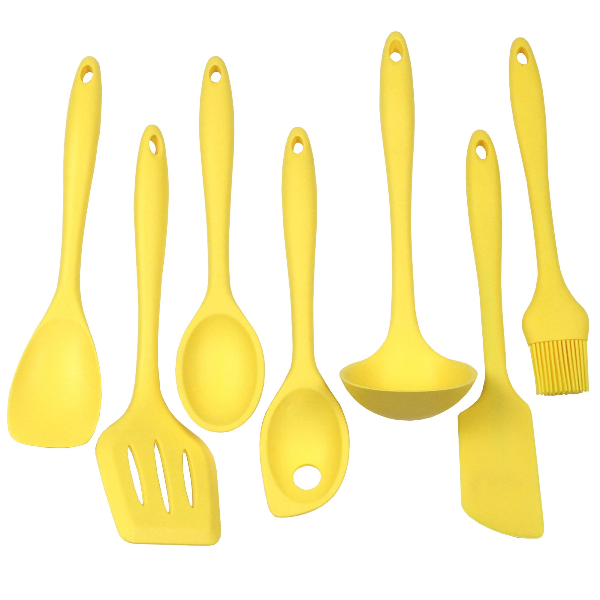 Chef Craft Premium Silicone Kitchen Tool And Utensil, 7 Piece Set, Yellow