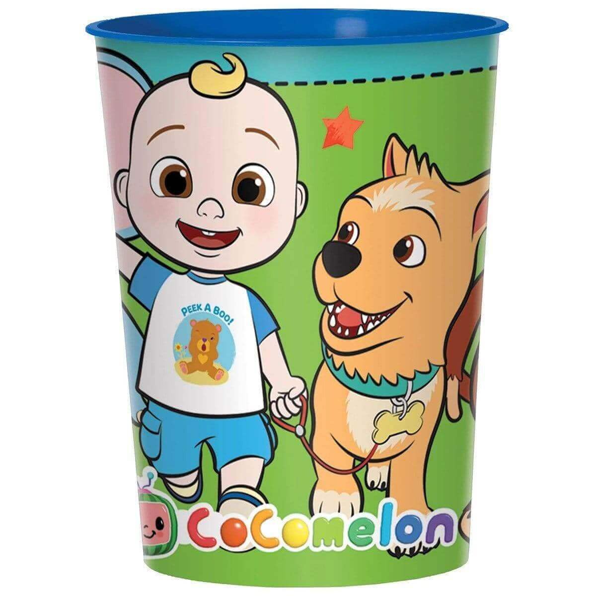 Amscan Vibrant & Reusable Multicolor Cocomelon Favor Cup - 16Oz (1 Pc.) - Perfect Party Supplies For Kids And Fans