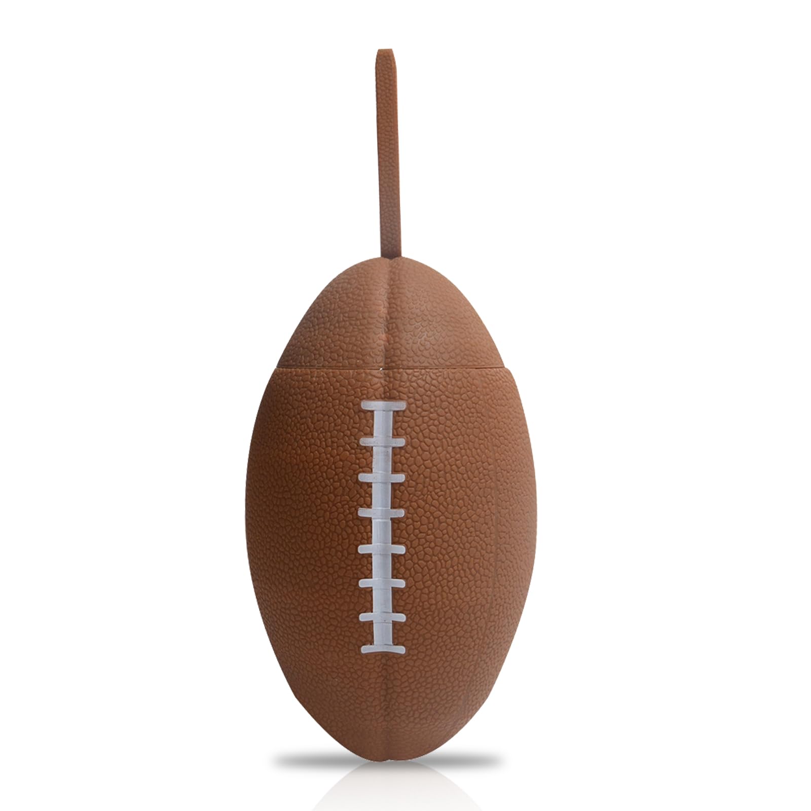 Yenergy 26 oz Collapsible Football Water Bottle  Foldable Silicone Drink Bottle in Realistic Brown Football Shape, LeakProof f
