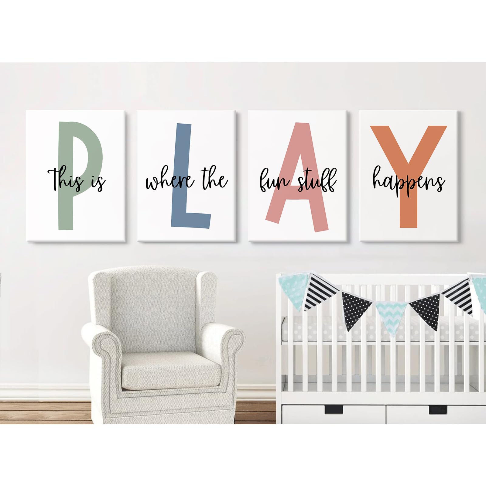 Kids Playroom Wall Art Playroom Wall Decor Childrens Playroom Canvas Prints Boy Kids Room Wall Art Decor Toddler Nursery Wall Ar
