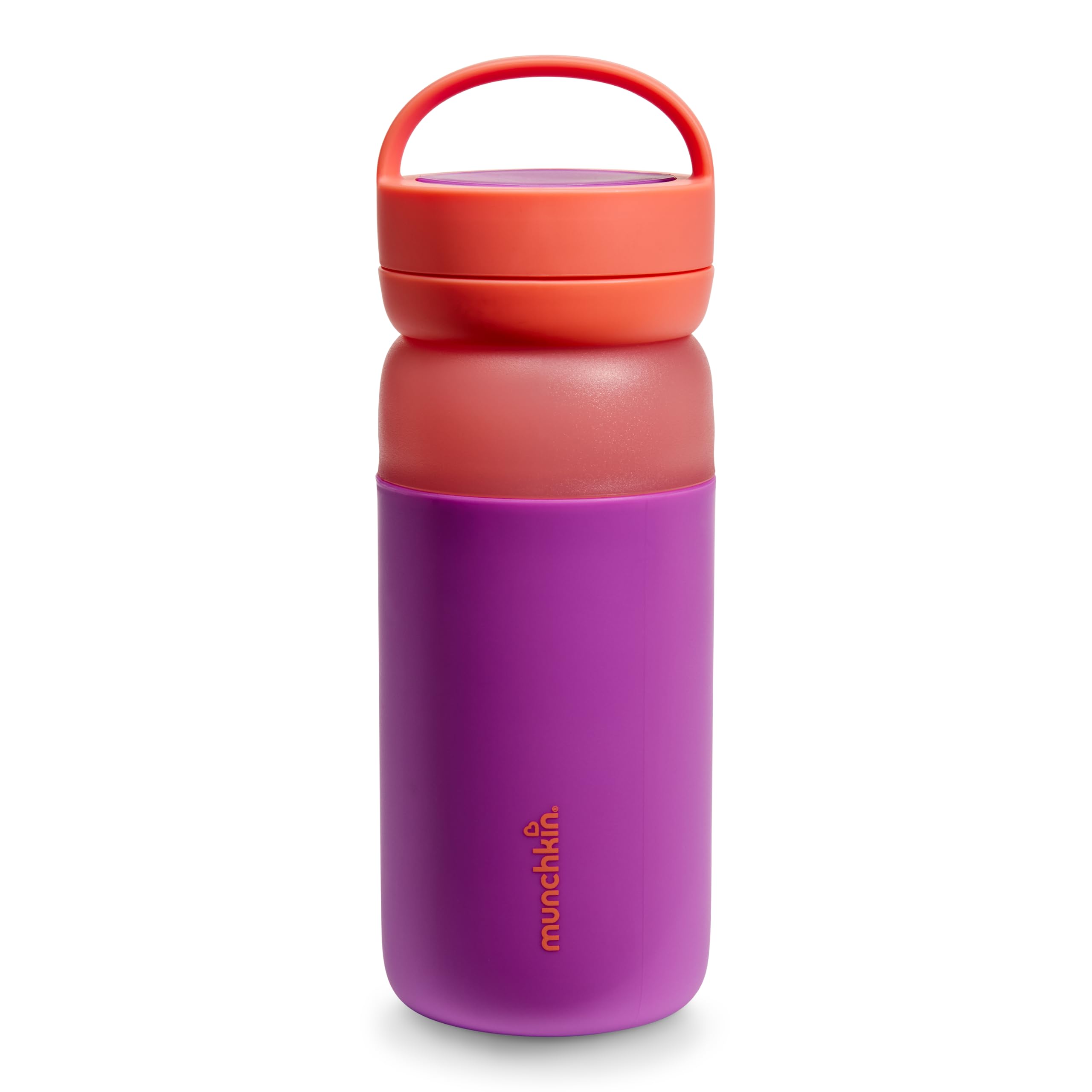 Munchkin Stay Cool Insulated Water Bottle, Toddler Straw Cup, 12oz, Purple