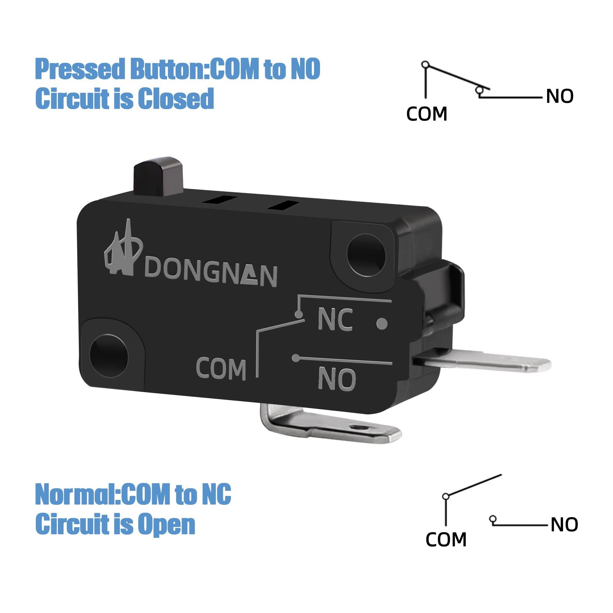 Microwave Oven Door Switch Replacement Part, Kw3At-16,16A 125V/250V, Compatible With Kw3A-16 (Normally Open - 1Pc)